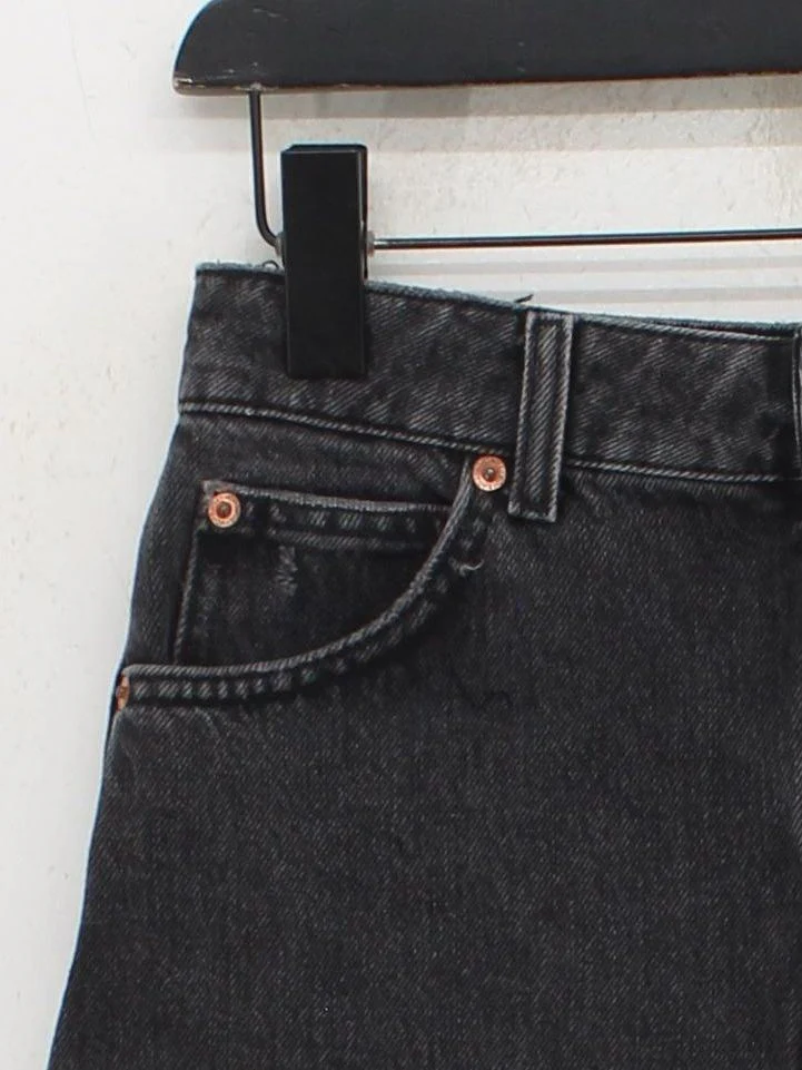 Topshop Women's Mini Skirt UK 10 Black Cotton with Polyester Short Mini - Image 4