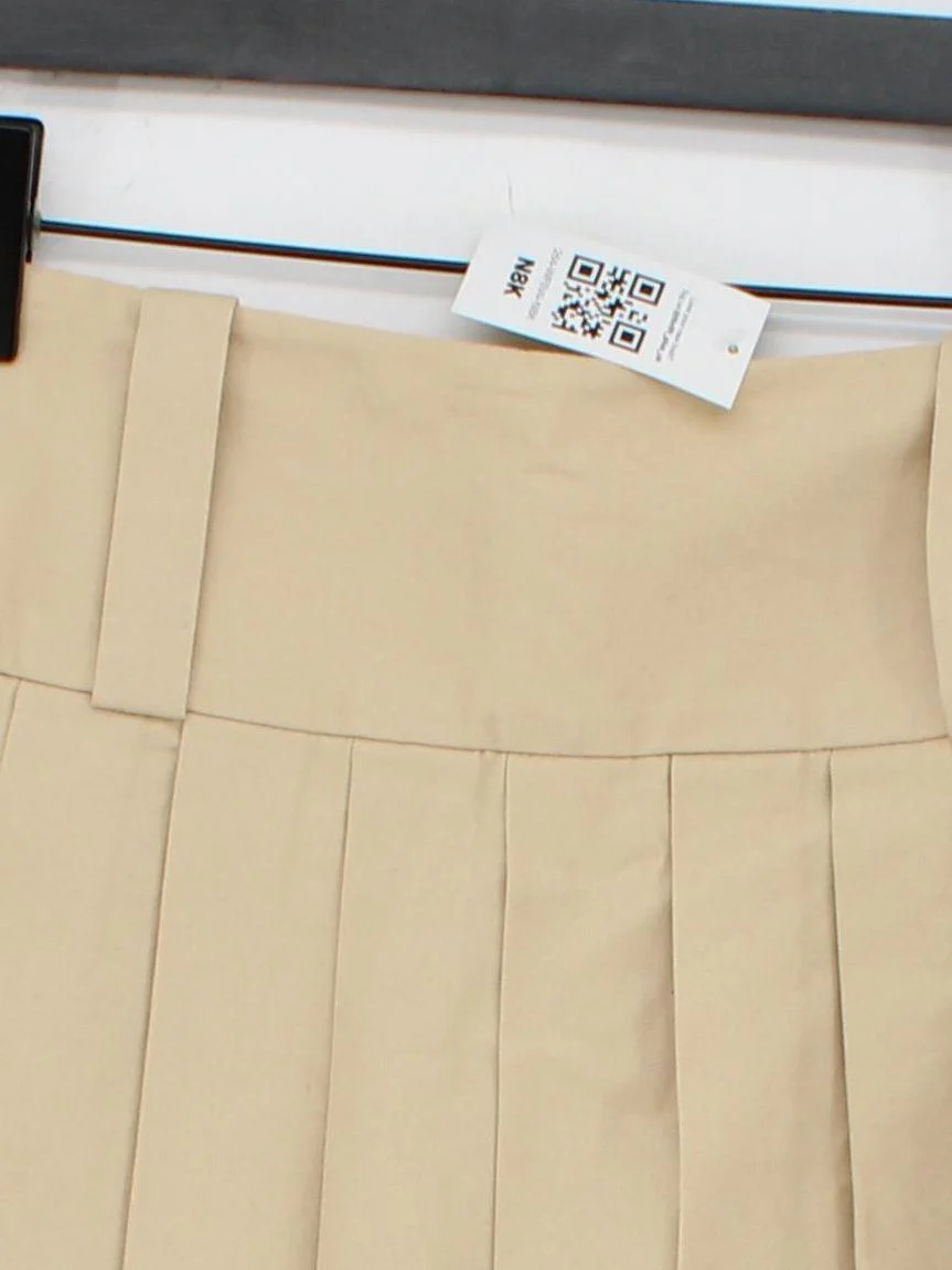 Topshop Women's Mini Skirt UK 10 Tan 100% Cotton Short Mini - Image 3