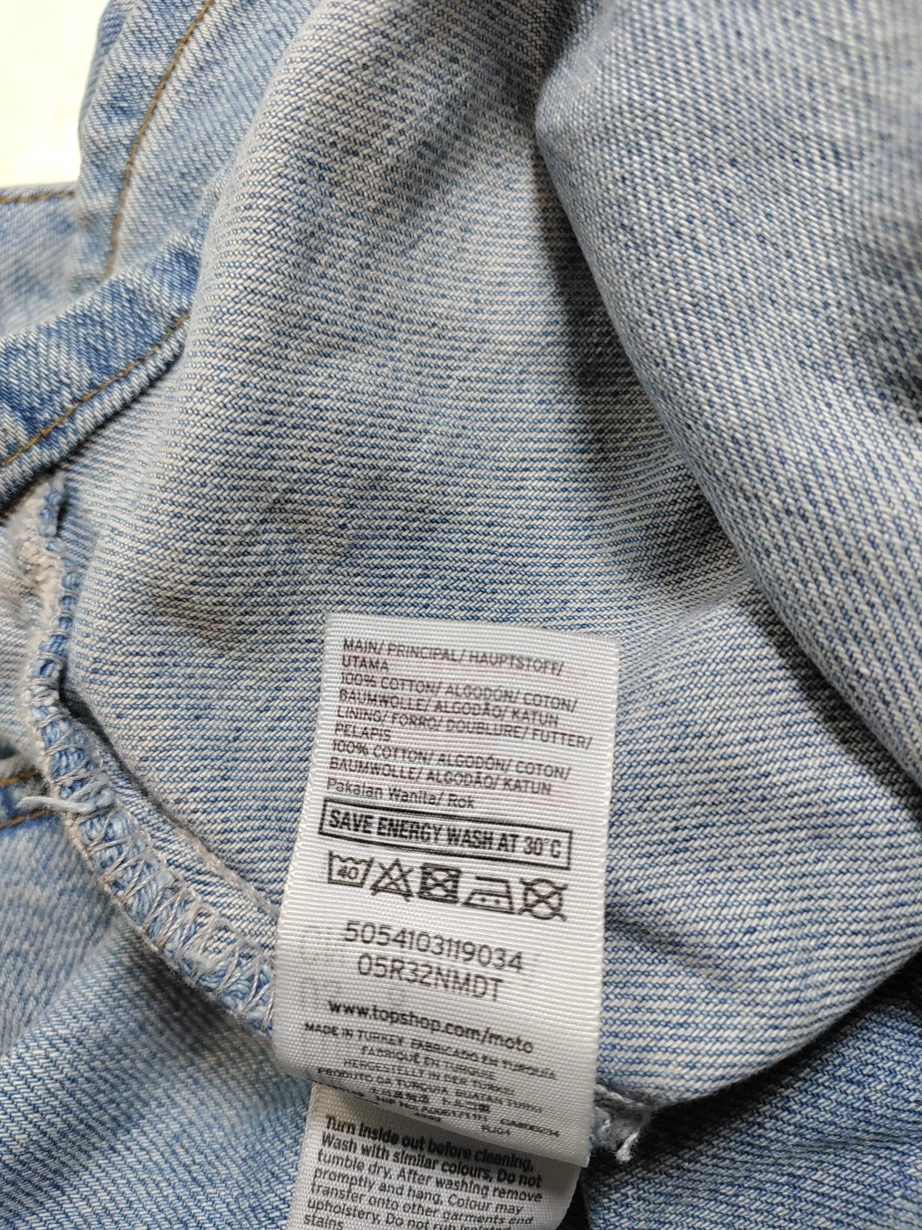 Topshop Women's Mini Skirt UK 12 Blue 100% Cotton Short Mini - Image 6