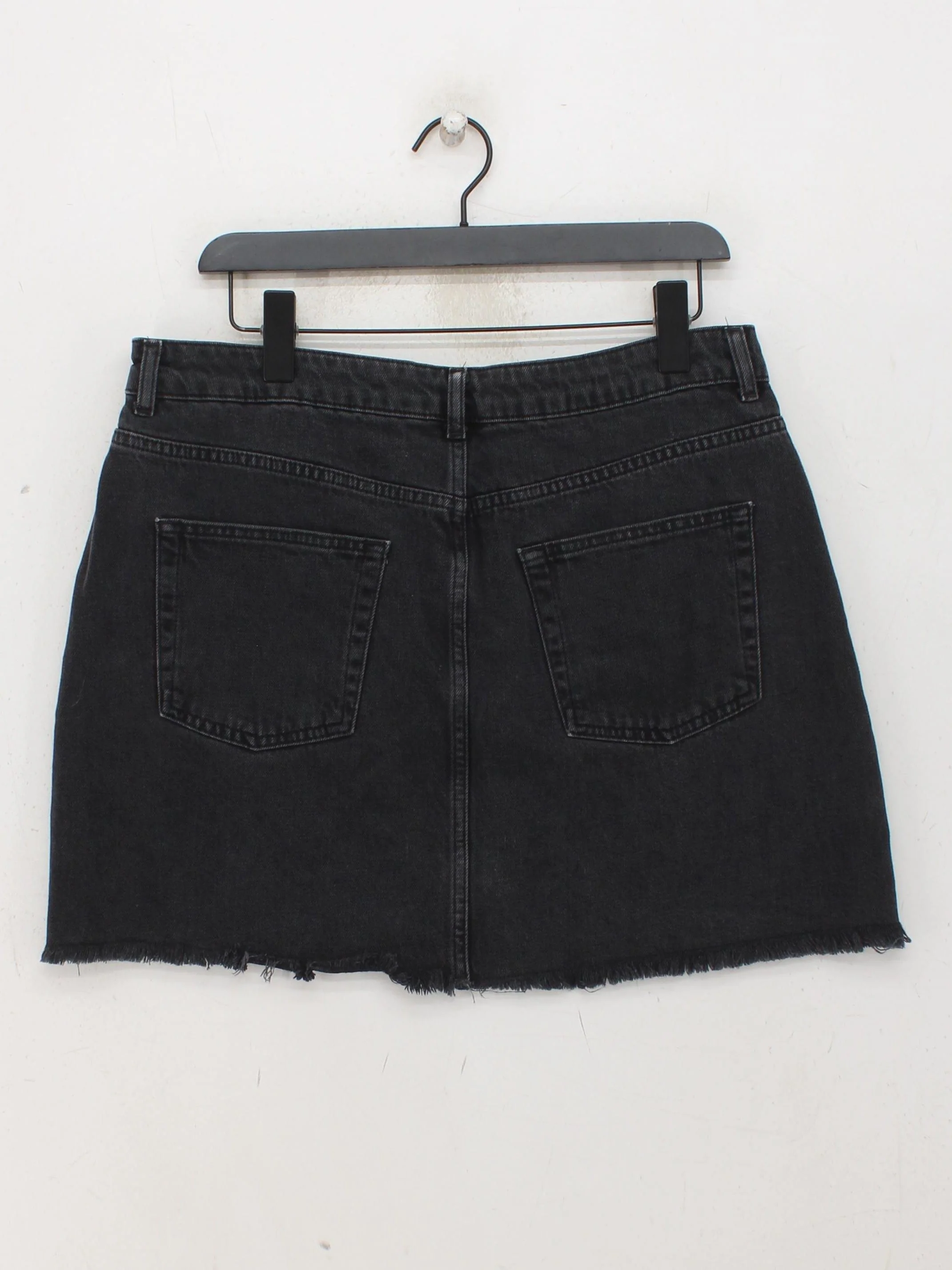 Topshop Women's Mini Skirt UK 16 Black 100% Cotton Short Mini - Image 2