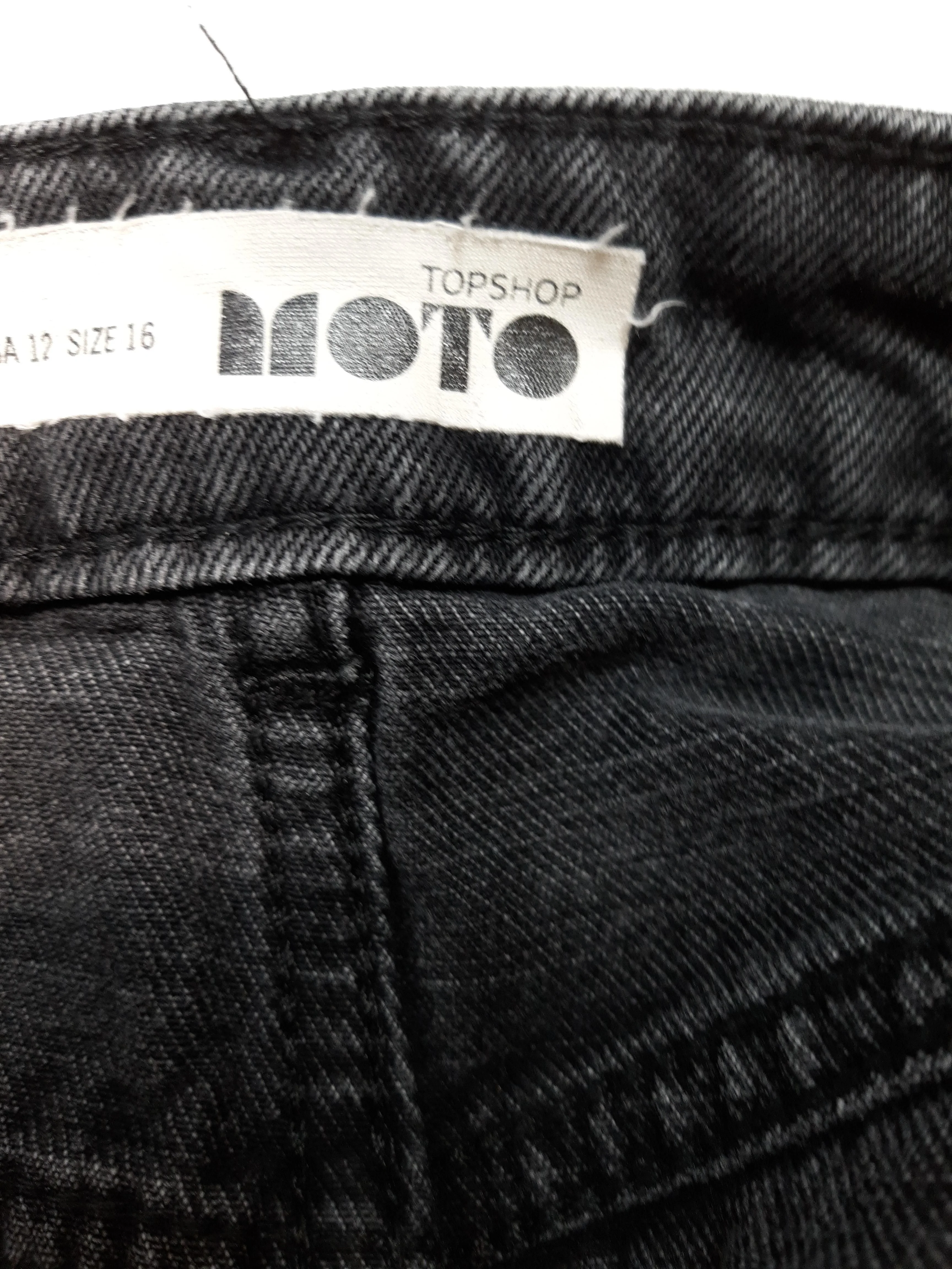 Topshop Women's Mini Skirt UK 16 Black 100% Cotton Short Mini - Image 5