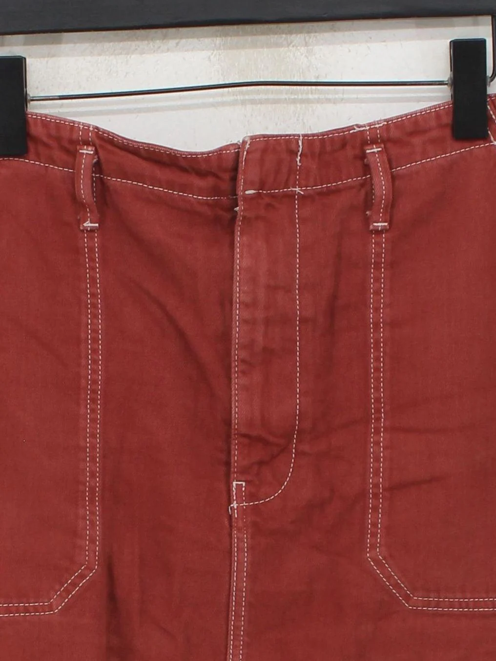 Topshop Women's Mini Skirt UK 16 Brown 100% Cotton Short Mini - Image 3
