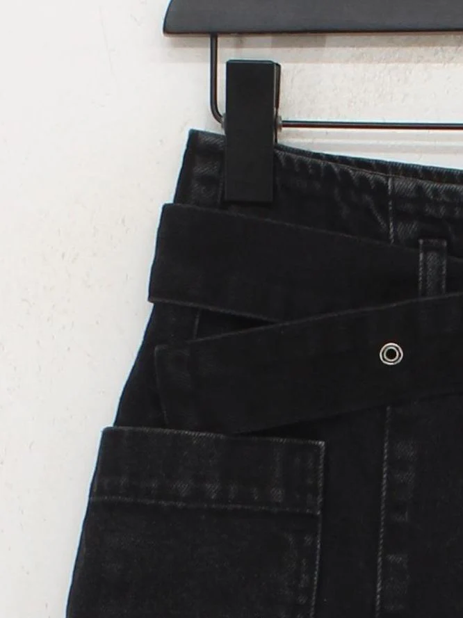 Topshop Women's Mini Skirt UK 8 Black 100% Cotton Short Mini - Image 4