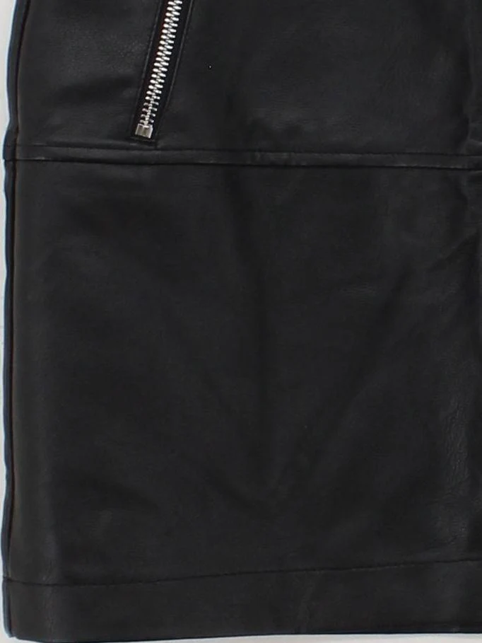 Topshop Women's Mini Skirt UK 8 Black Faux Leather - Image 4