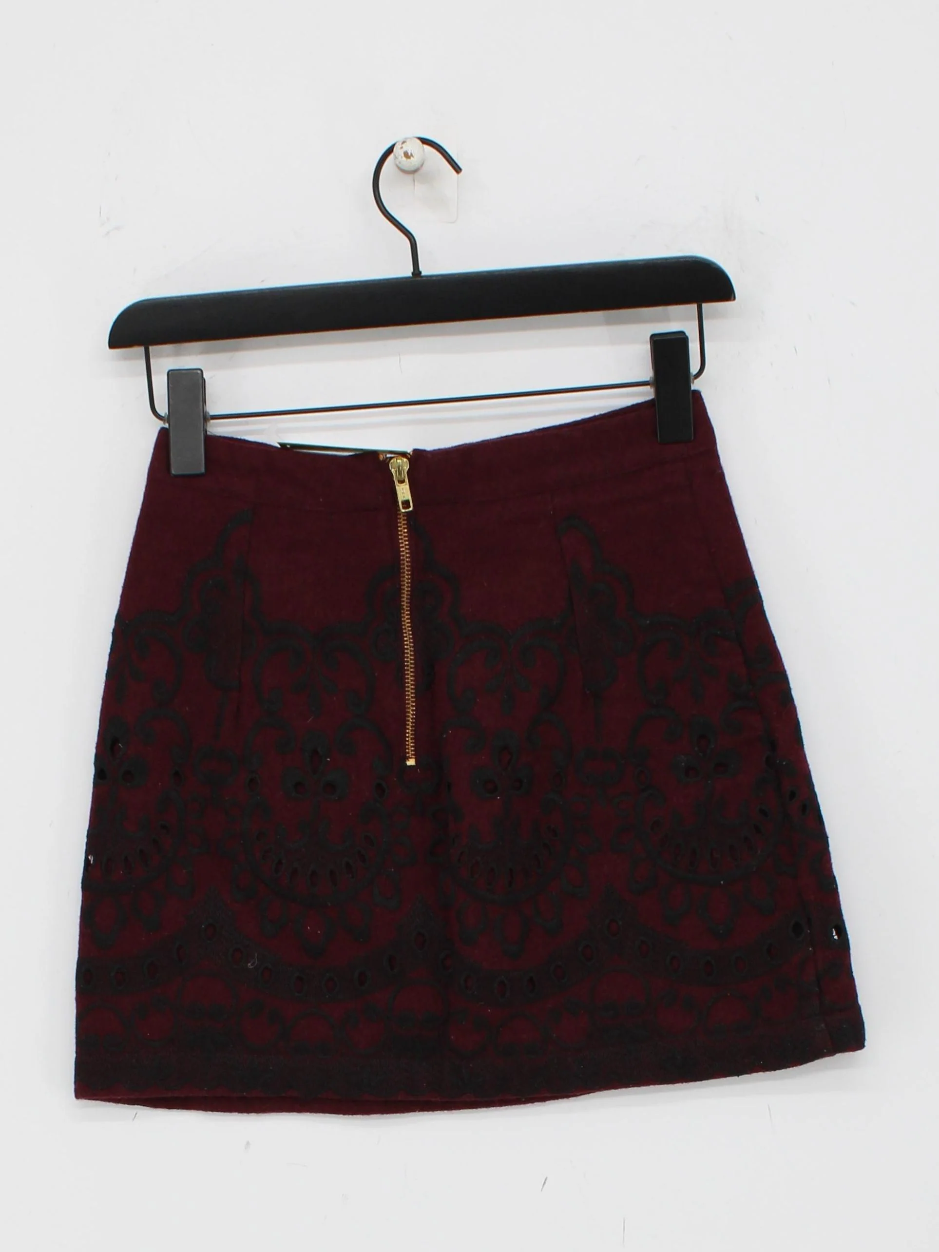 Topshop Women's Mini Skirt UK 8 Brown Wool - Image 2
