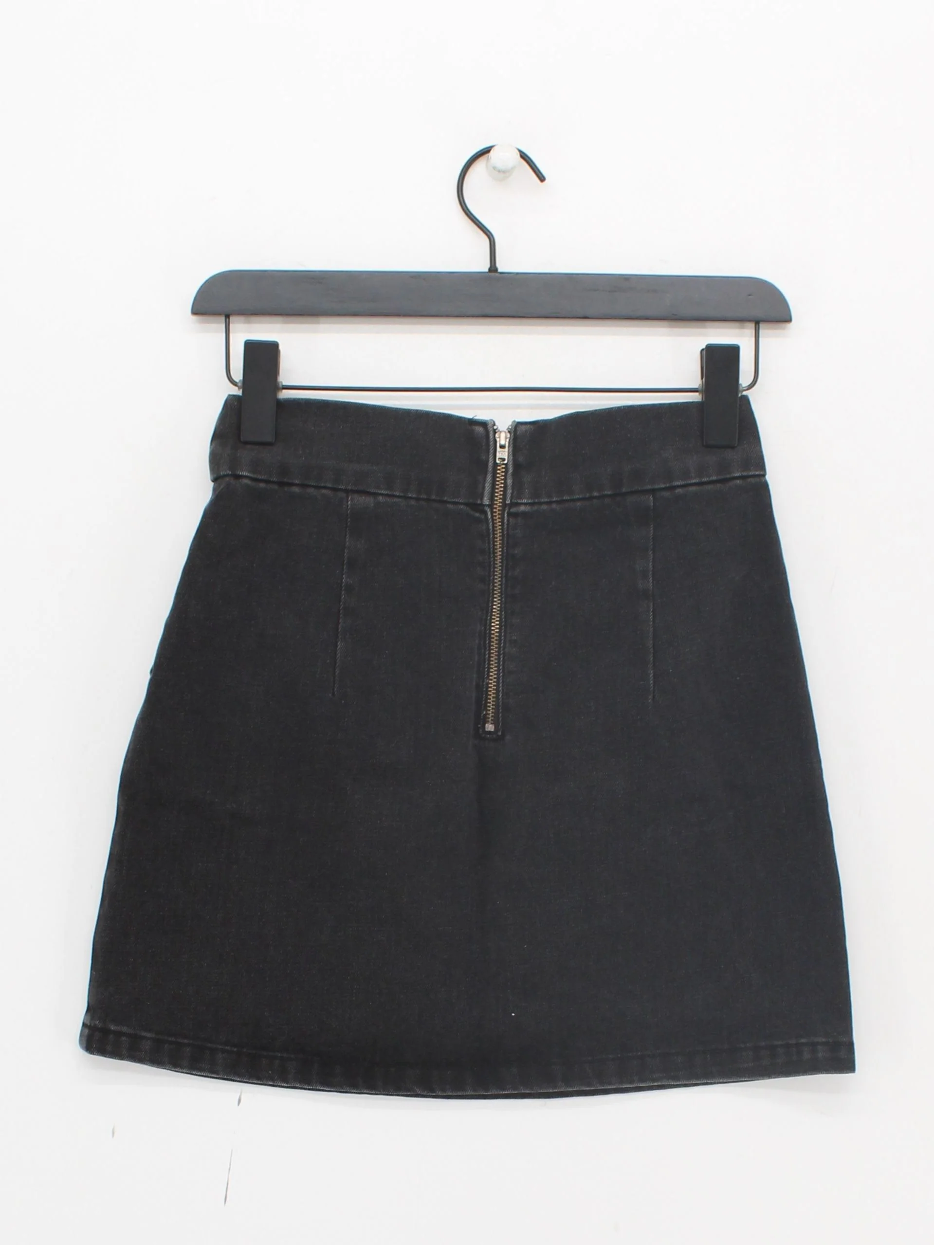 Topshop Women's Mini Skirt W 26 in Black 100% Cotton Short Mini - Image 2