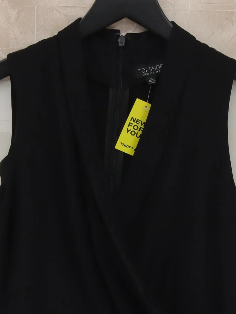 Topshop Women's Playsuit UK 10 Black 100% Other Playsuit - Image 3