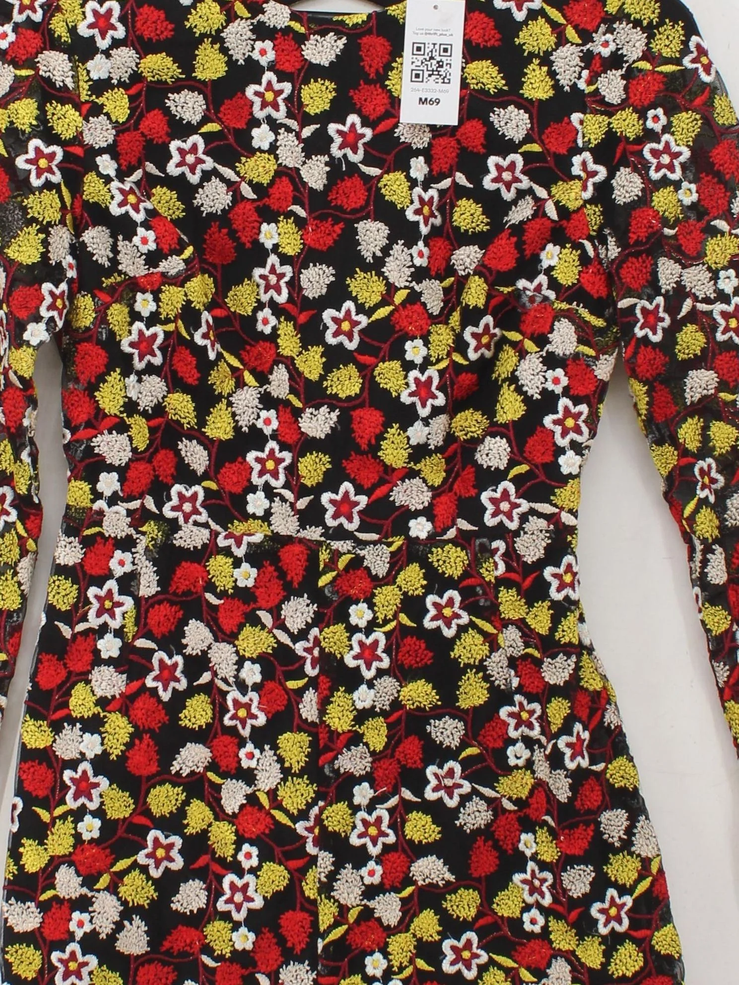 Topshop Women's Playsuit UK 6 Multi Floral Polyamide with Polyester Playsuit - Image 3