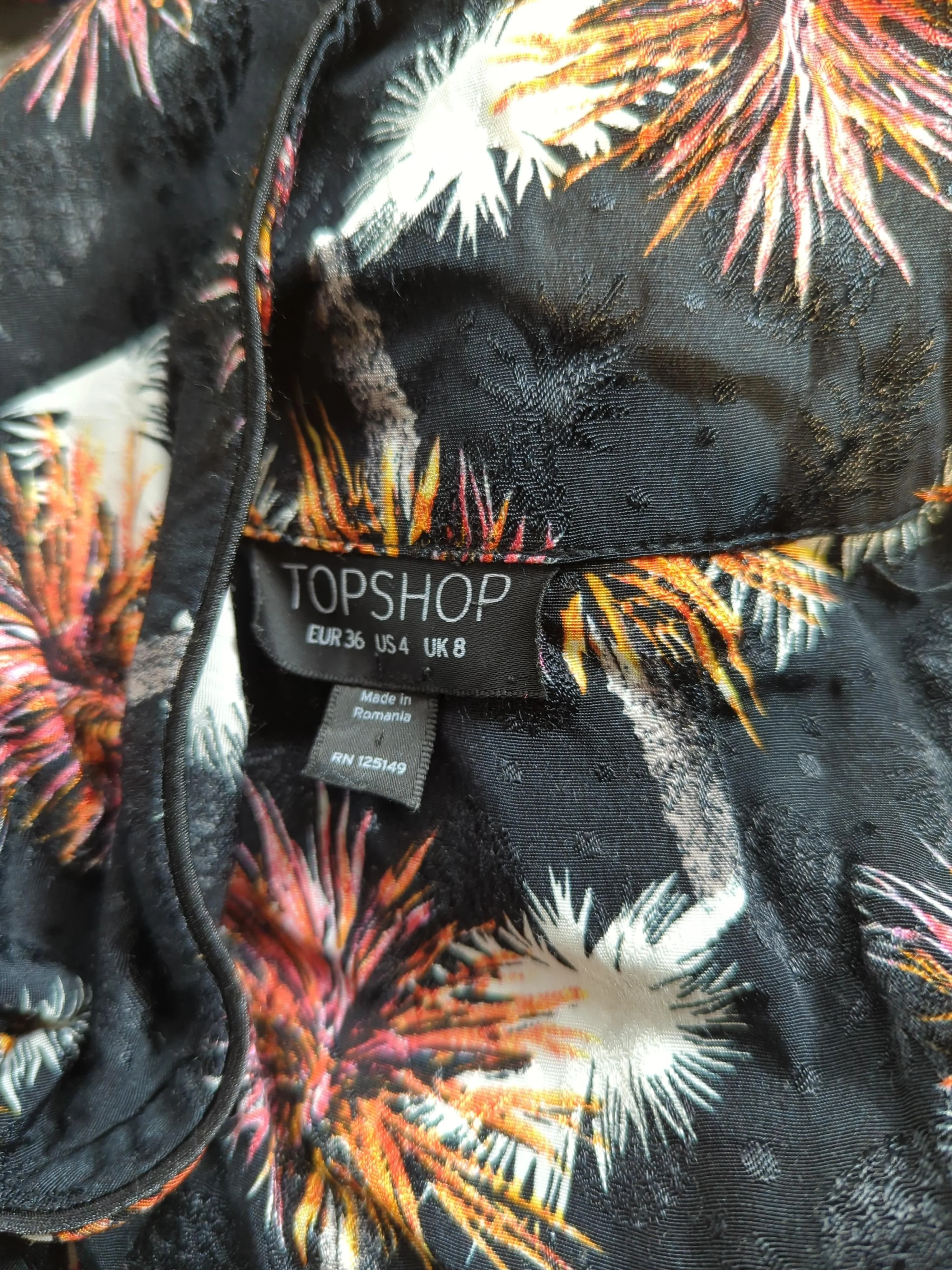 Topshop Women's Playsuit UK 8 Black 100% Polyester Playsuit - Image 5