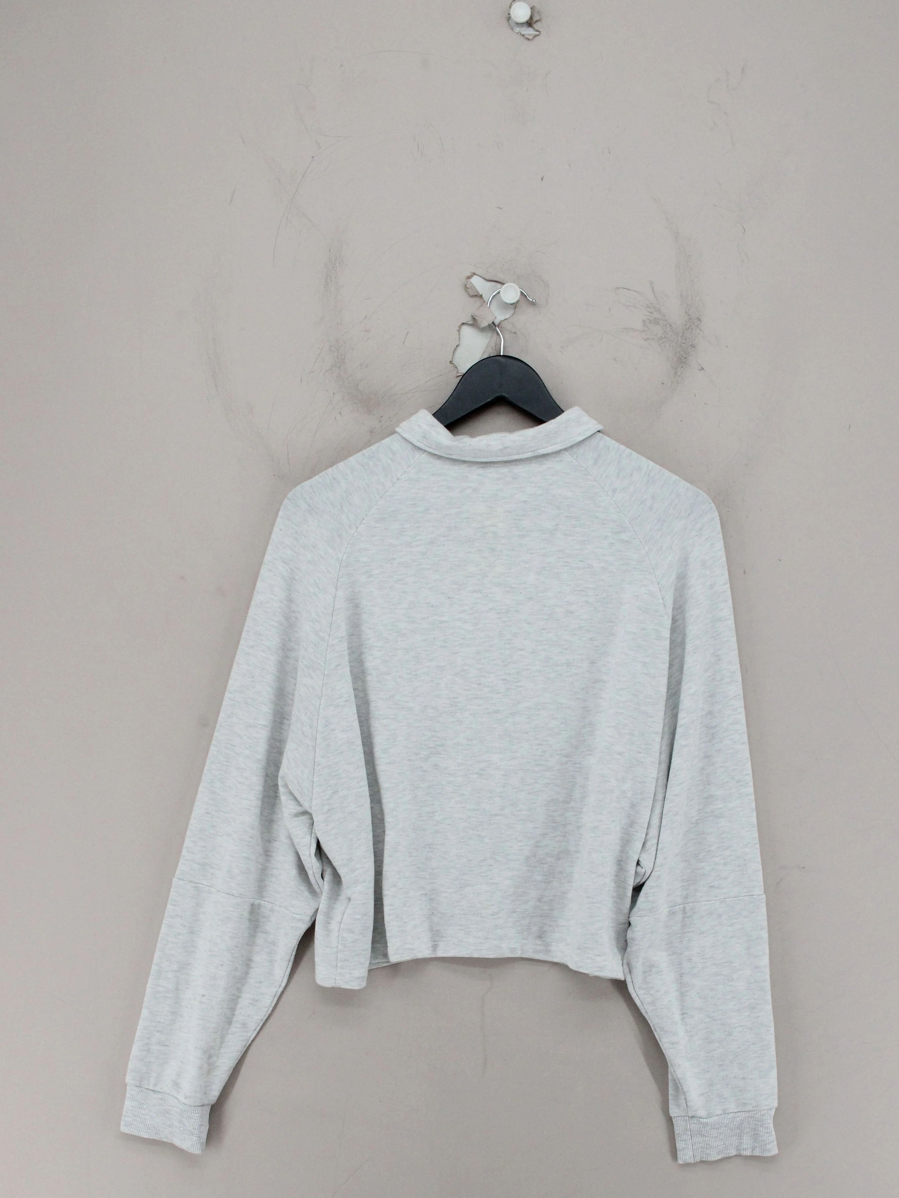 Topshop Women's Polo S Grey 100% Other Long Sleeve Collared Basic - Image 2