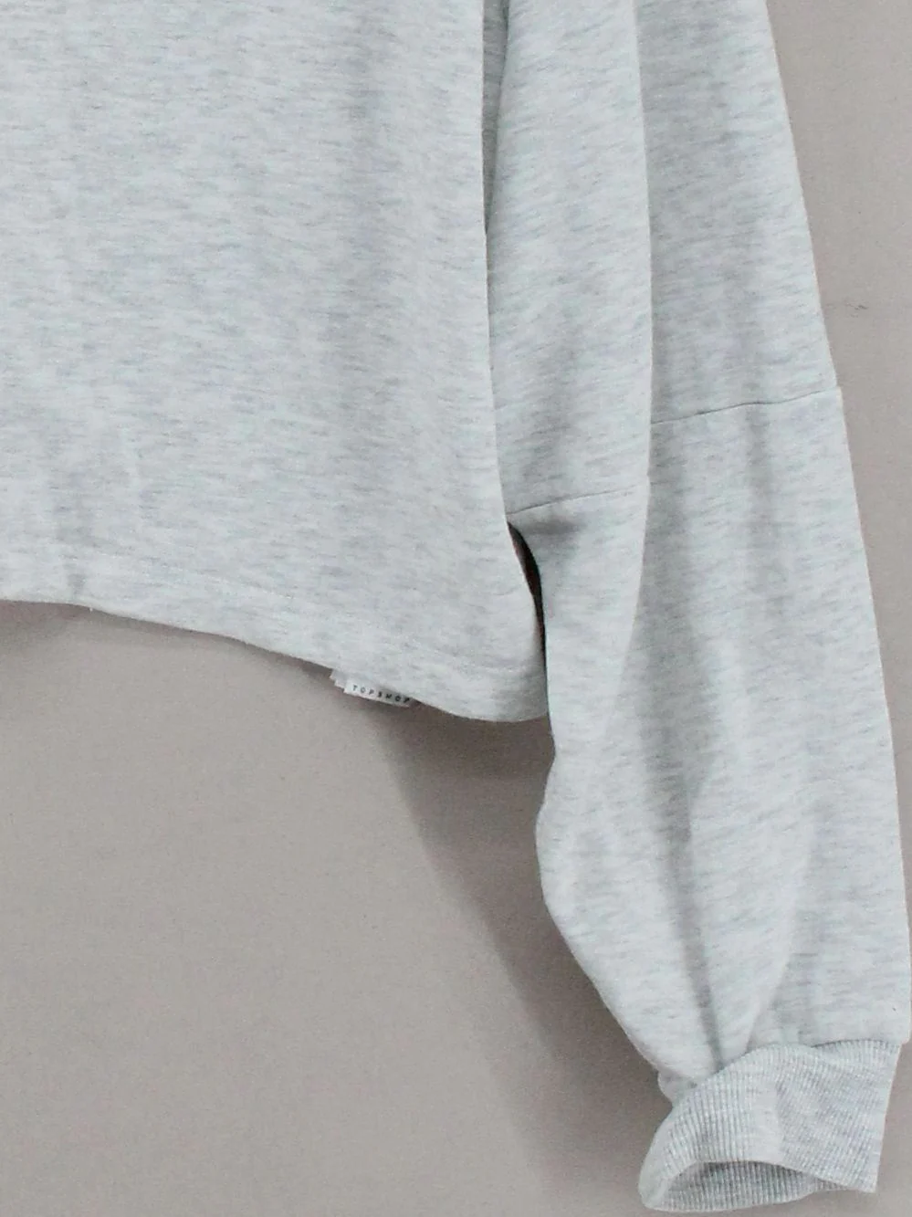 Topshop Women's Polo S Grey 100% Other Long Sleeve Collared Basic - Image 4