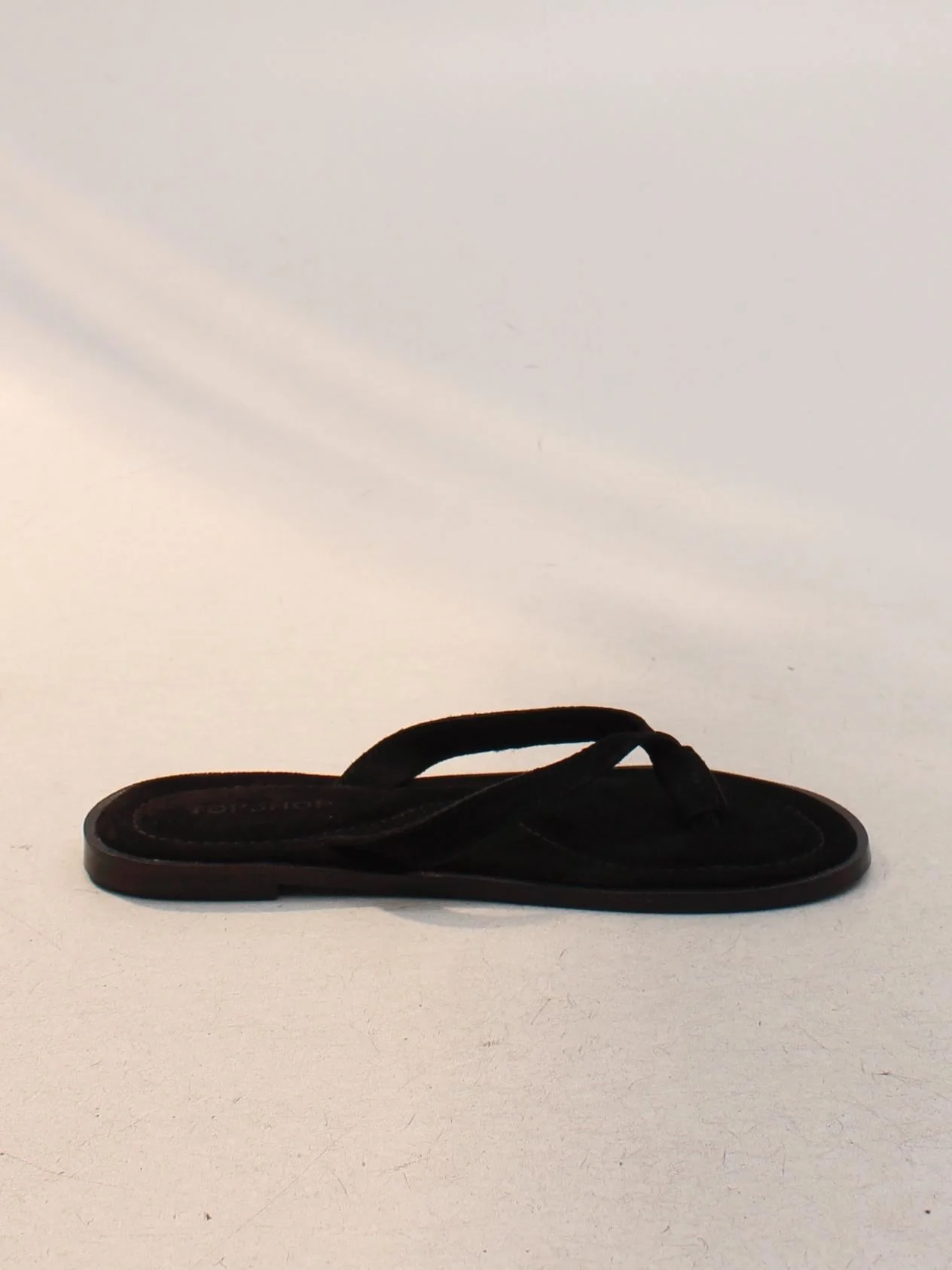 Topshop Women's Sandals UK 4 Black 100% Suede Flip-Flop - Image 5