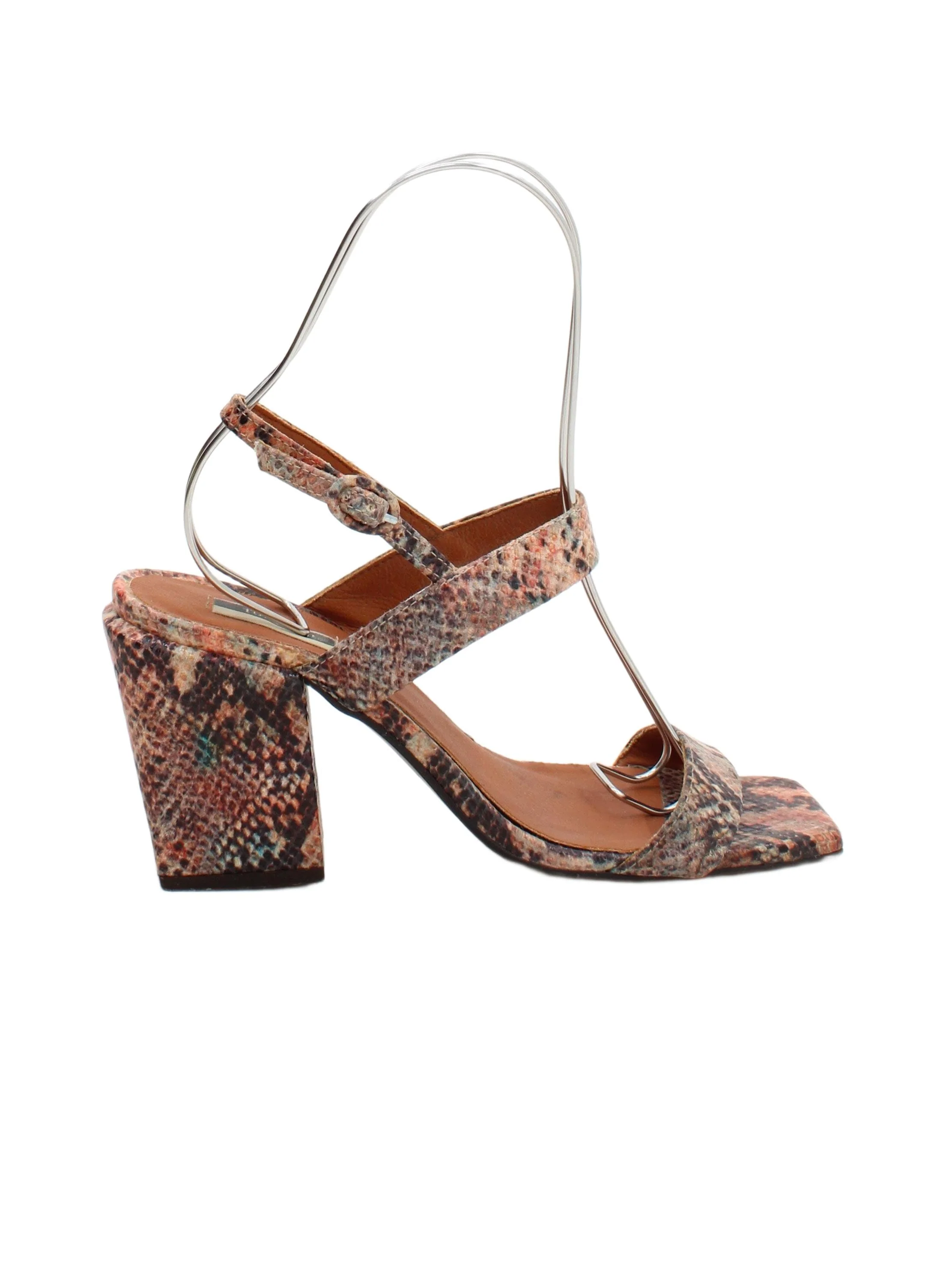 Topshop Women's Sandals UK 6 Multi Animal Print 100% Other Strappy