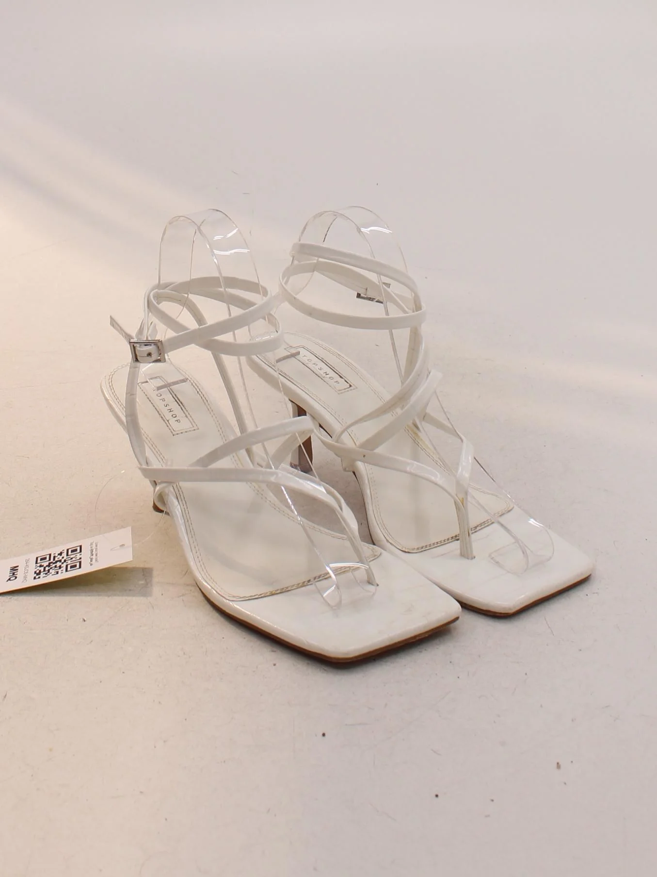Topshop Women's Sandals UK 6 White 100% Faux Leather Strappy - Image 4