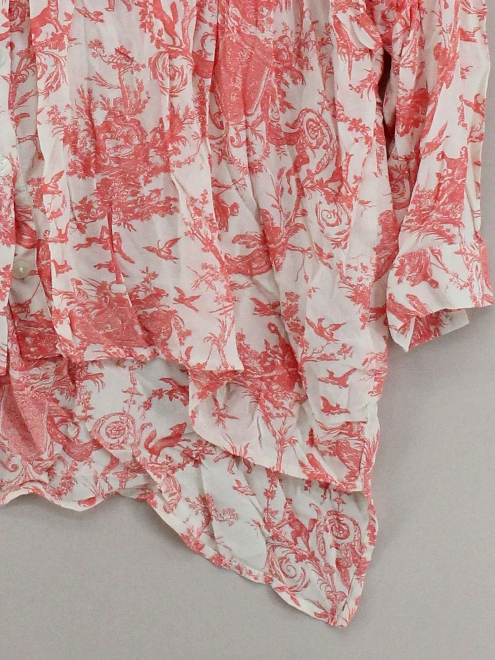 Topshop Women's Shirt UK 14 White 100% Rayon Long Sleeve Collared Basic - Image 4