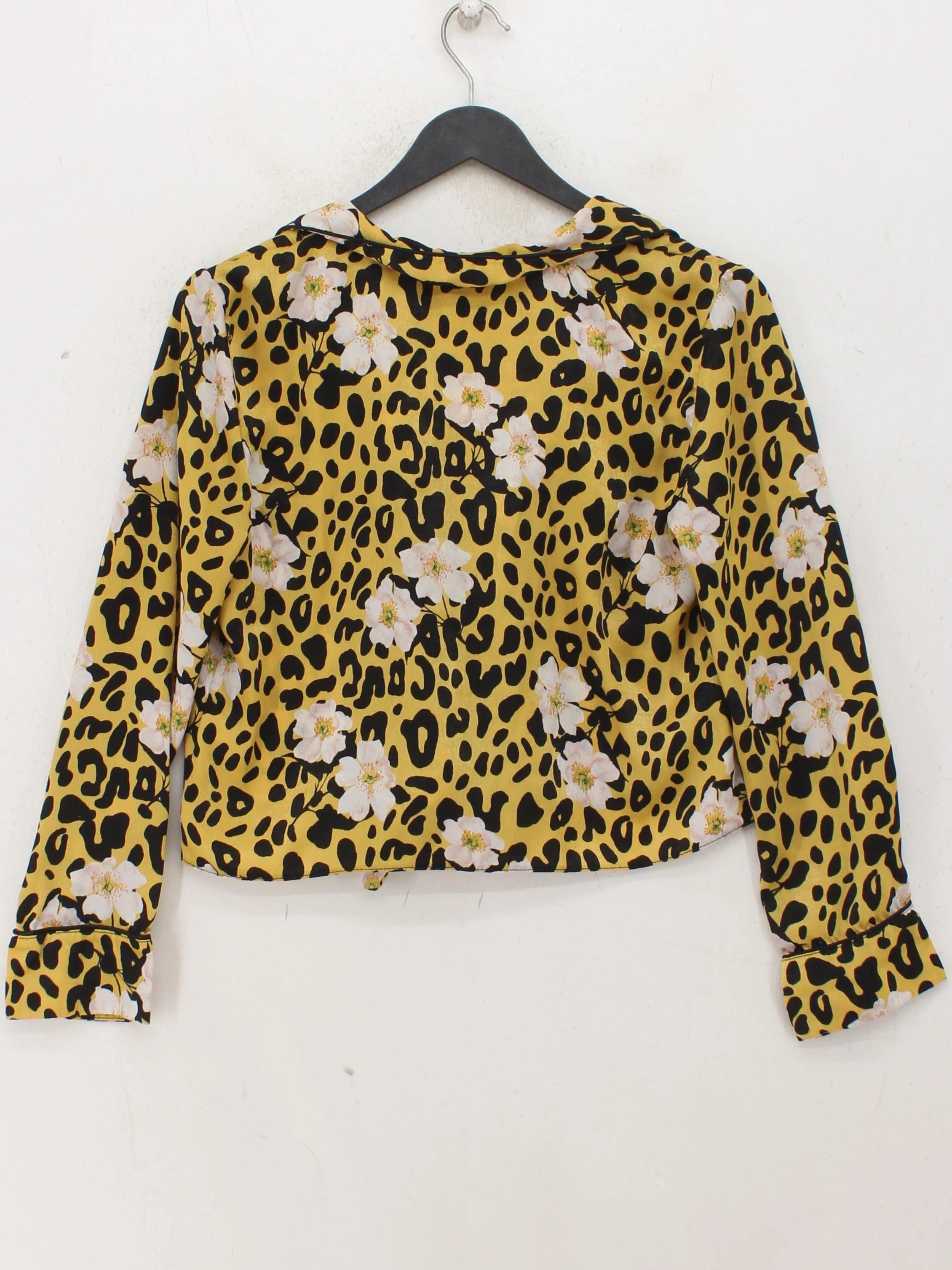 Topshop Women's Shirt UK 8 Yellow 100% Polyester Basic - Image 2