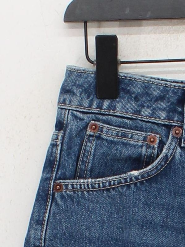 Topshop Women's Shorts UK 10 Blue 100% Cotton Cut-Off - Image 4