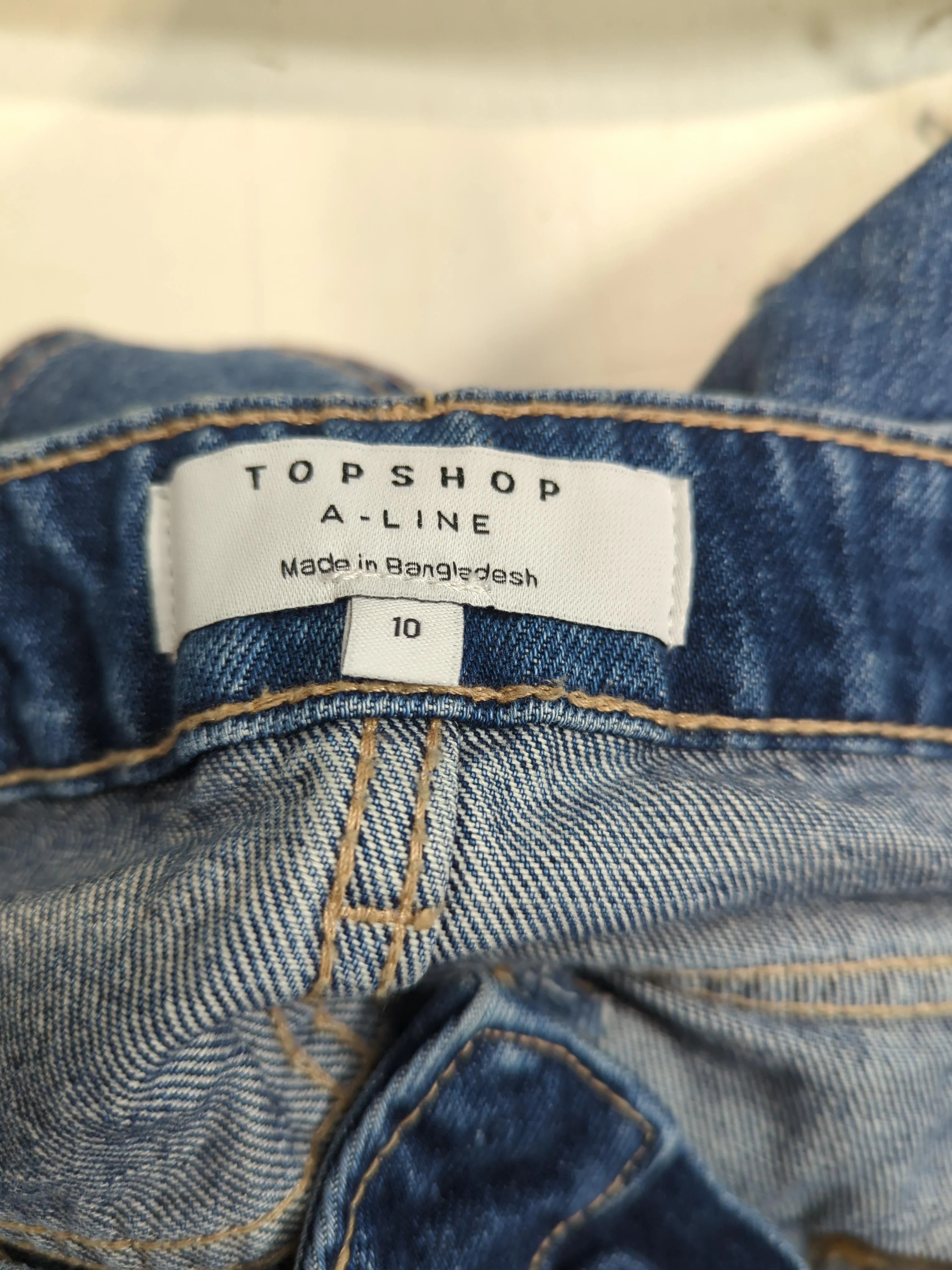 Topshop Women's Shorts UK 10 Blue 100% Cotton Cut-Off - Image 5
