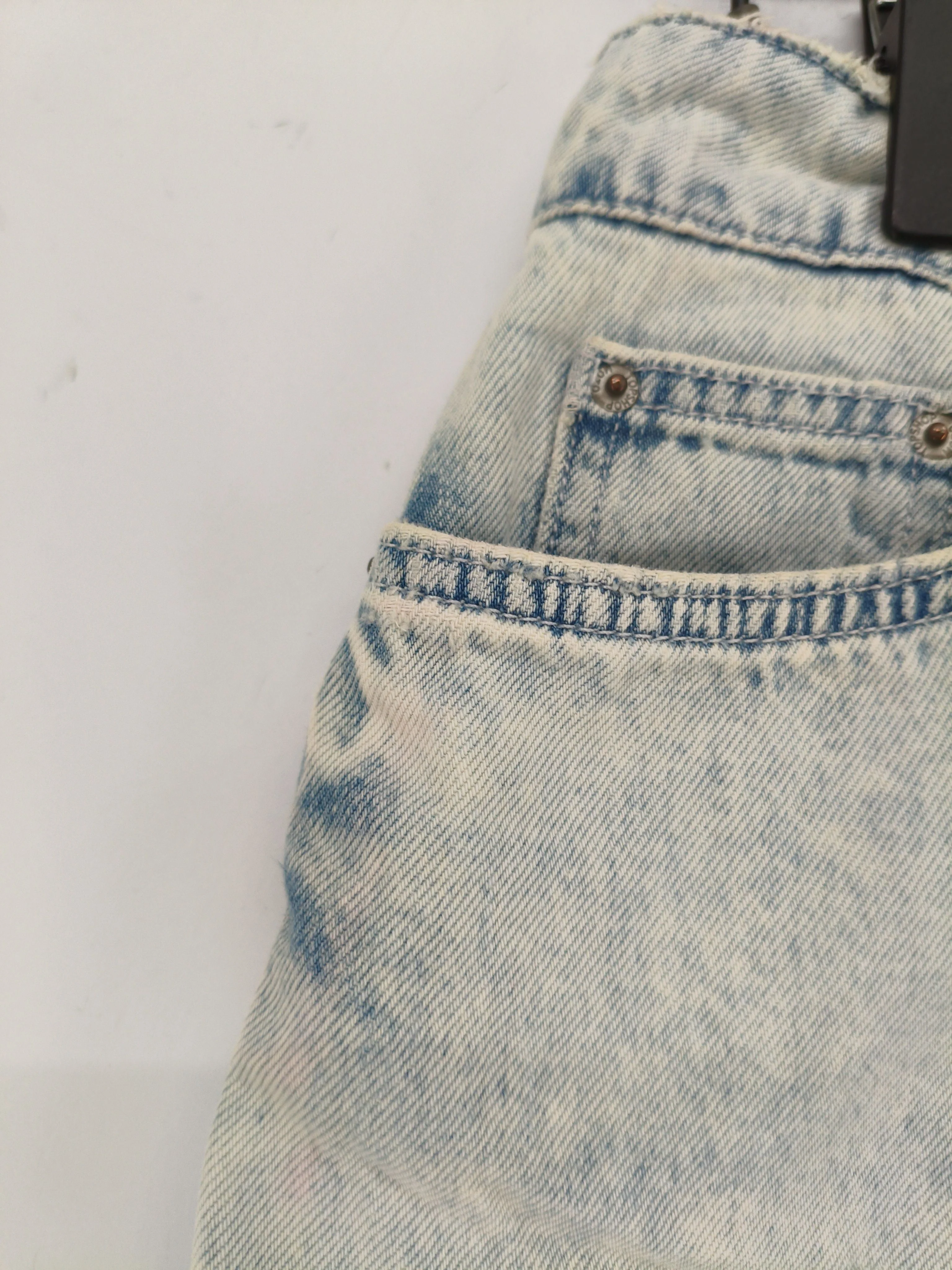 Topshop Women's Shorts UK 12 Blue 100% Cotton Cut-Off - Image 5