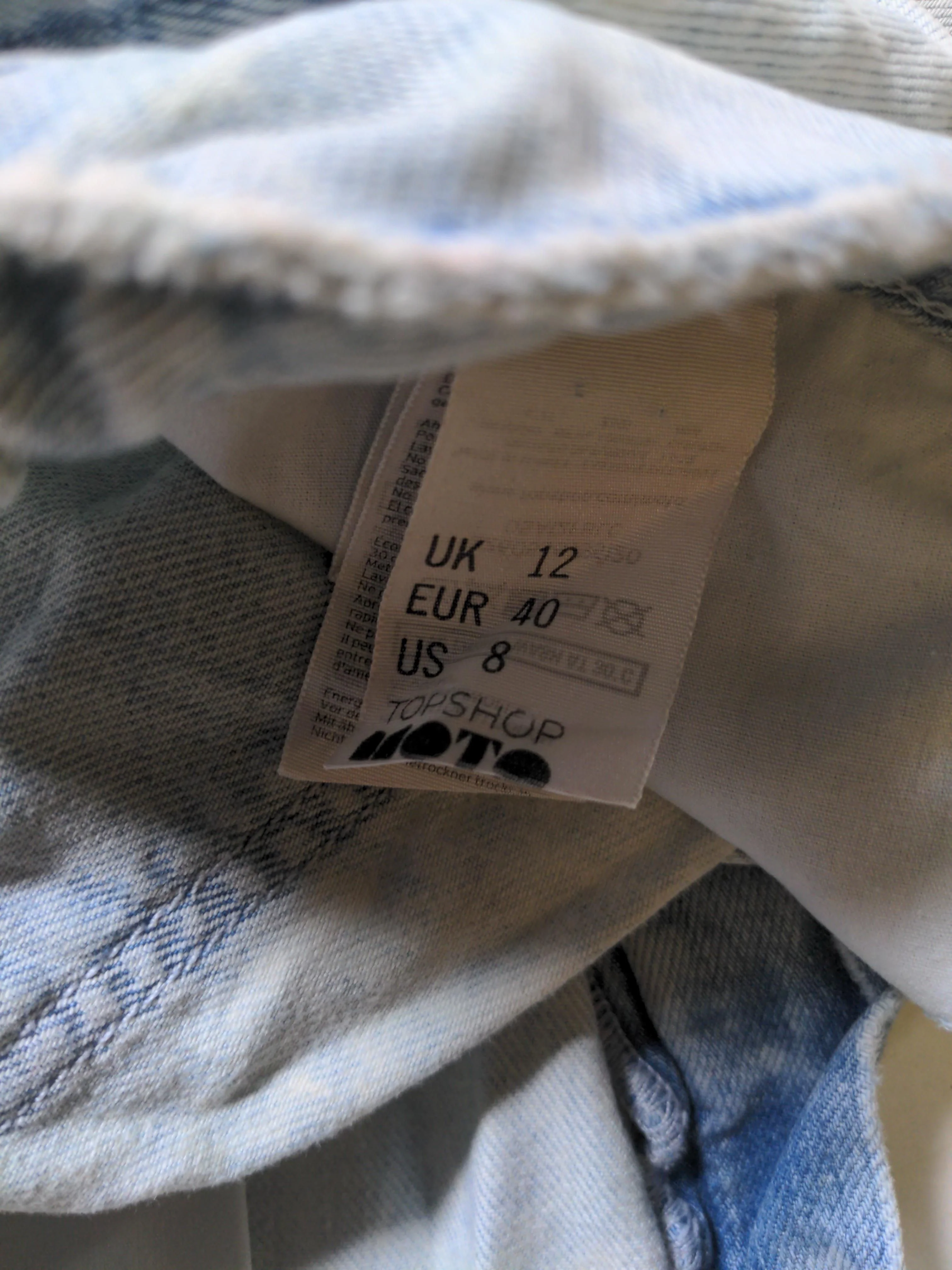 Topshop Women's Shorts UK 12 Blue 100% Cotton Cut-Off - Image 6