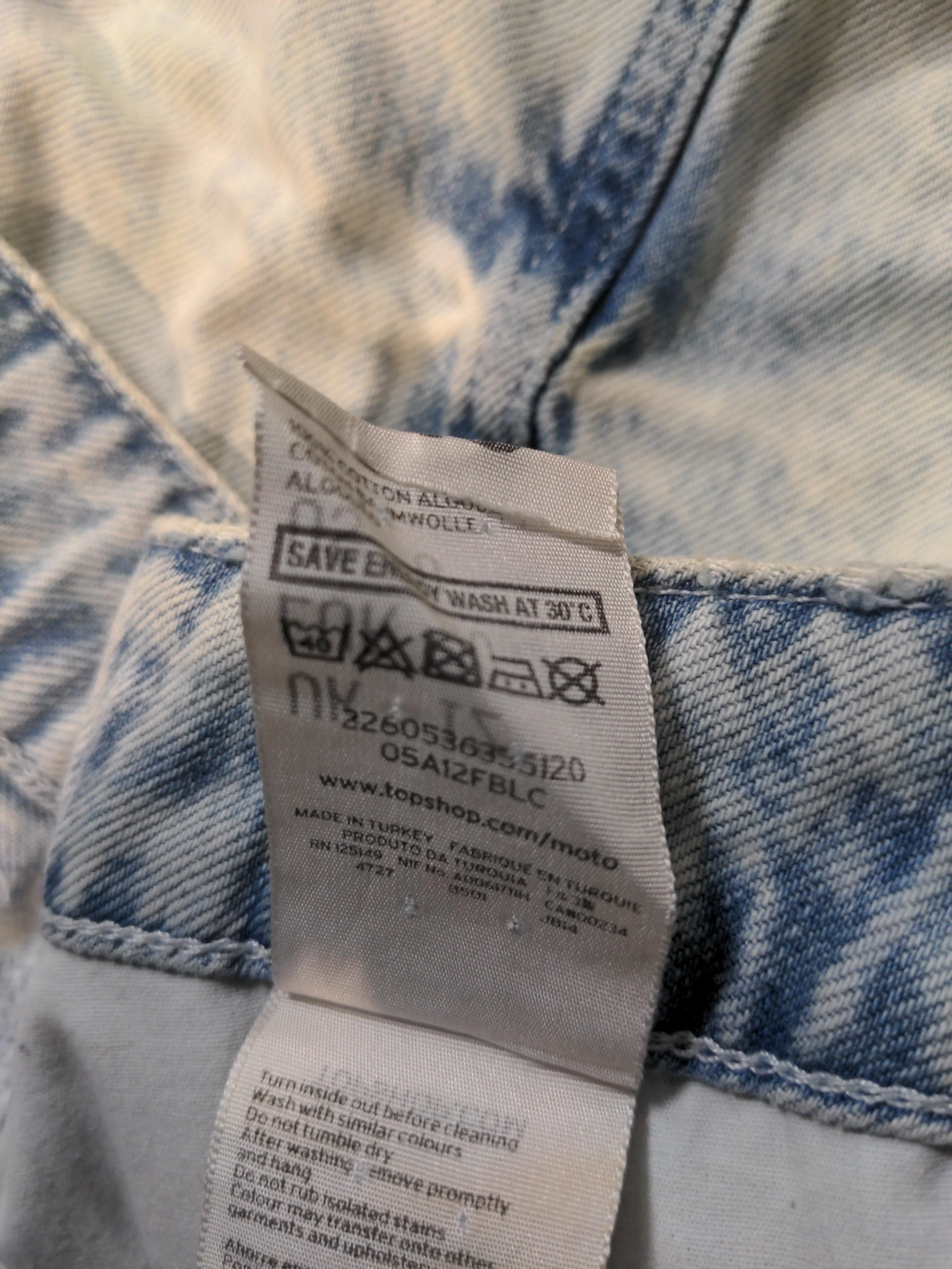Topshop Women's Shorts UK 12 Blue 100% Cotton Cut-Off - Image 7