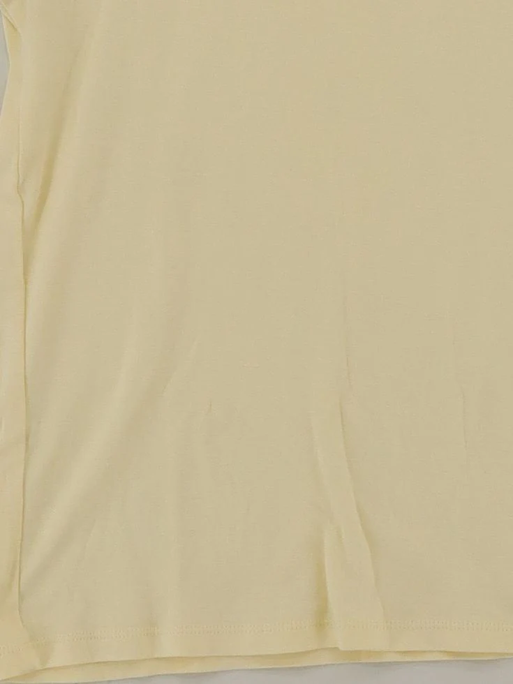 Topshop Women's T-Shirt M Yellow 100% Other Short Sleeve Round Neck Basic - Image 4