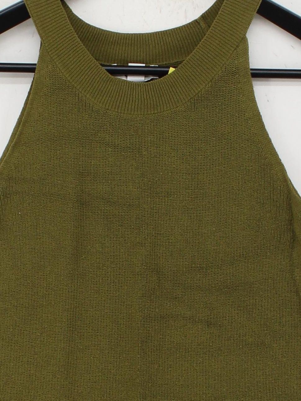 Topshop Women's T-Shirt S Green Viscose with Polyester Basic - Image 3
