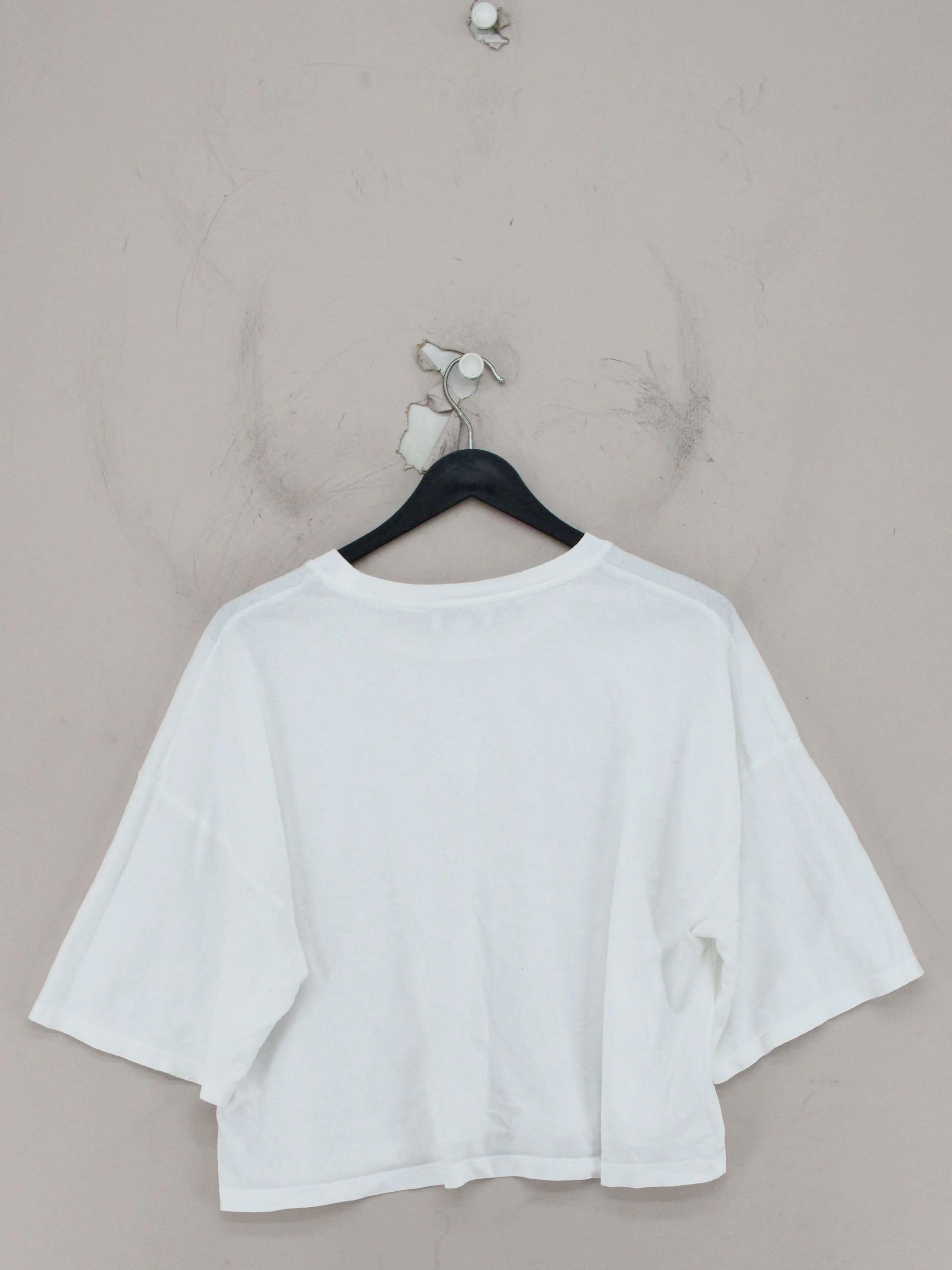 Topshop Women's T-Shirt S White 100% Other Short Sleeve Round Neck Basic - Image 2