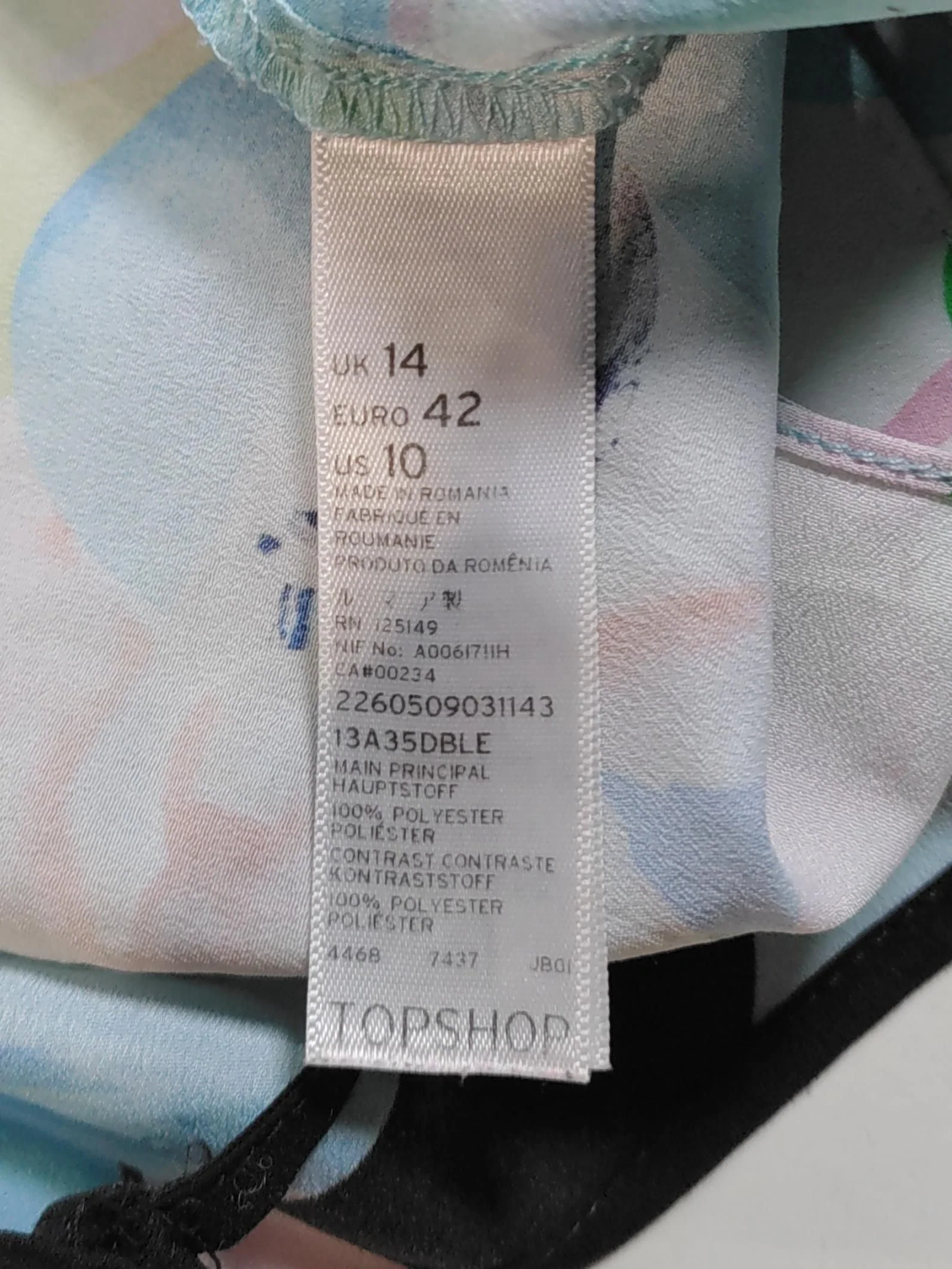 Topshop Women's T-Shirt UK 14 Multi 100% Polyester Camisole - Image 7