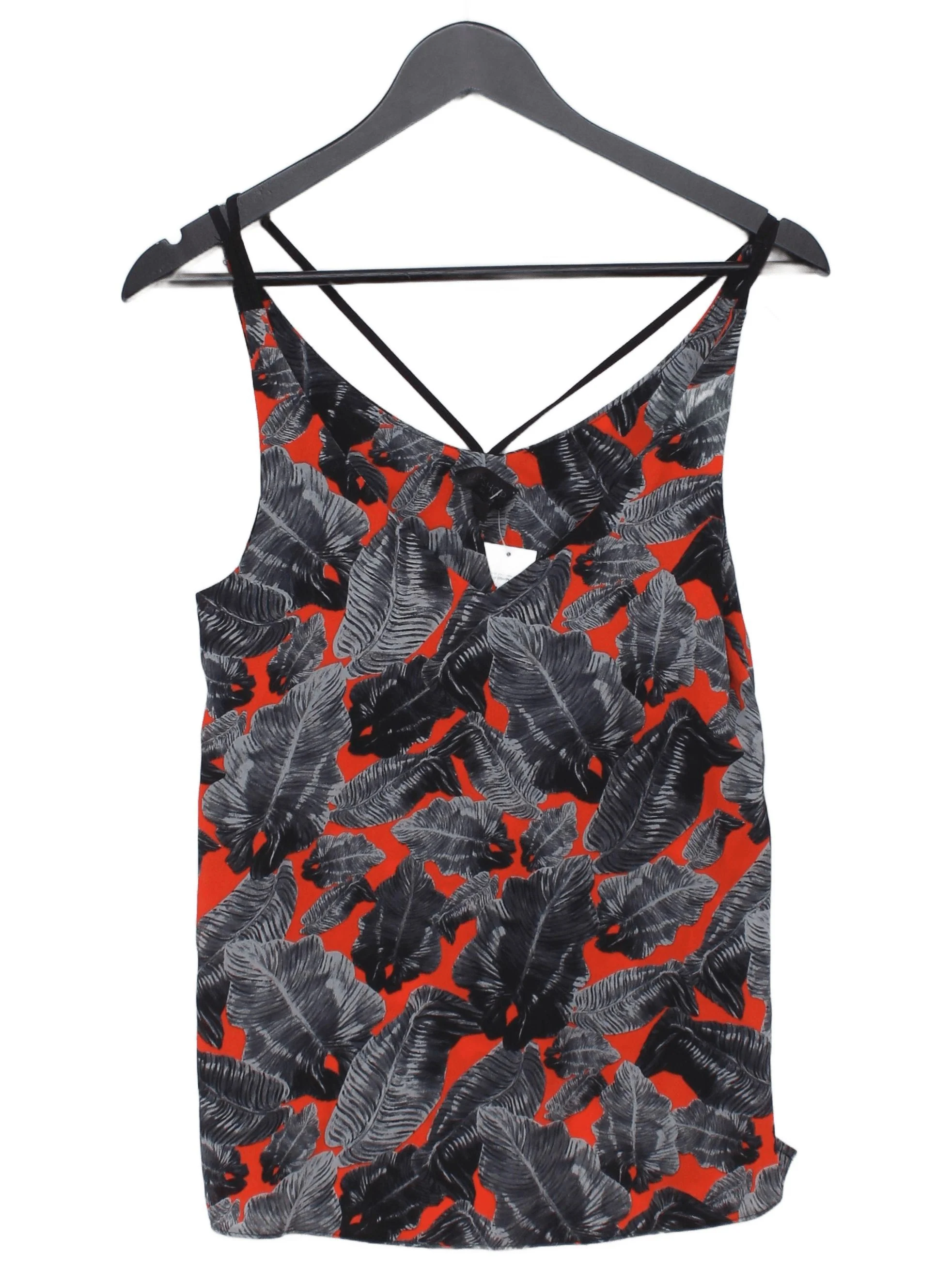 Topshop Women's T-Shirt UK 8 Multi 100% Polyester Sleeveless V-Neck Camisole