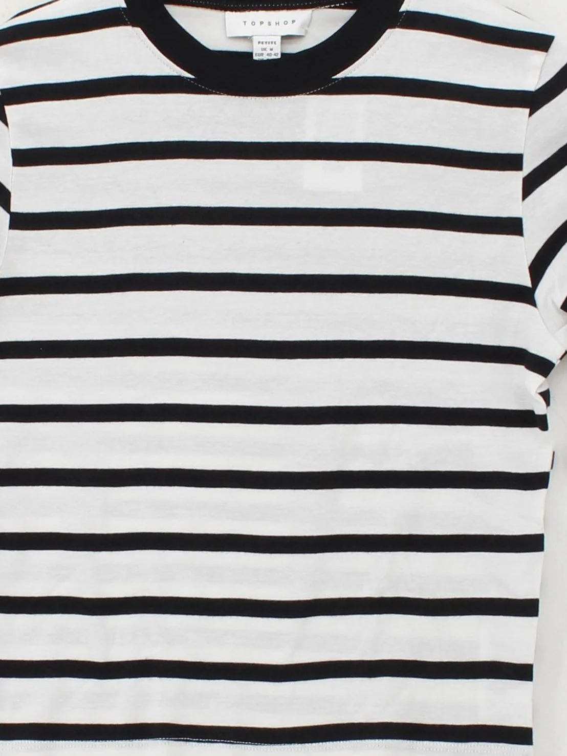 Topshop Women's Top M Multi Striped 100% Cotton Long Sleeve Crew Neck Basic - Image 3