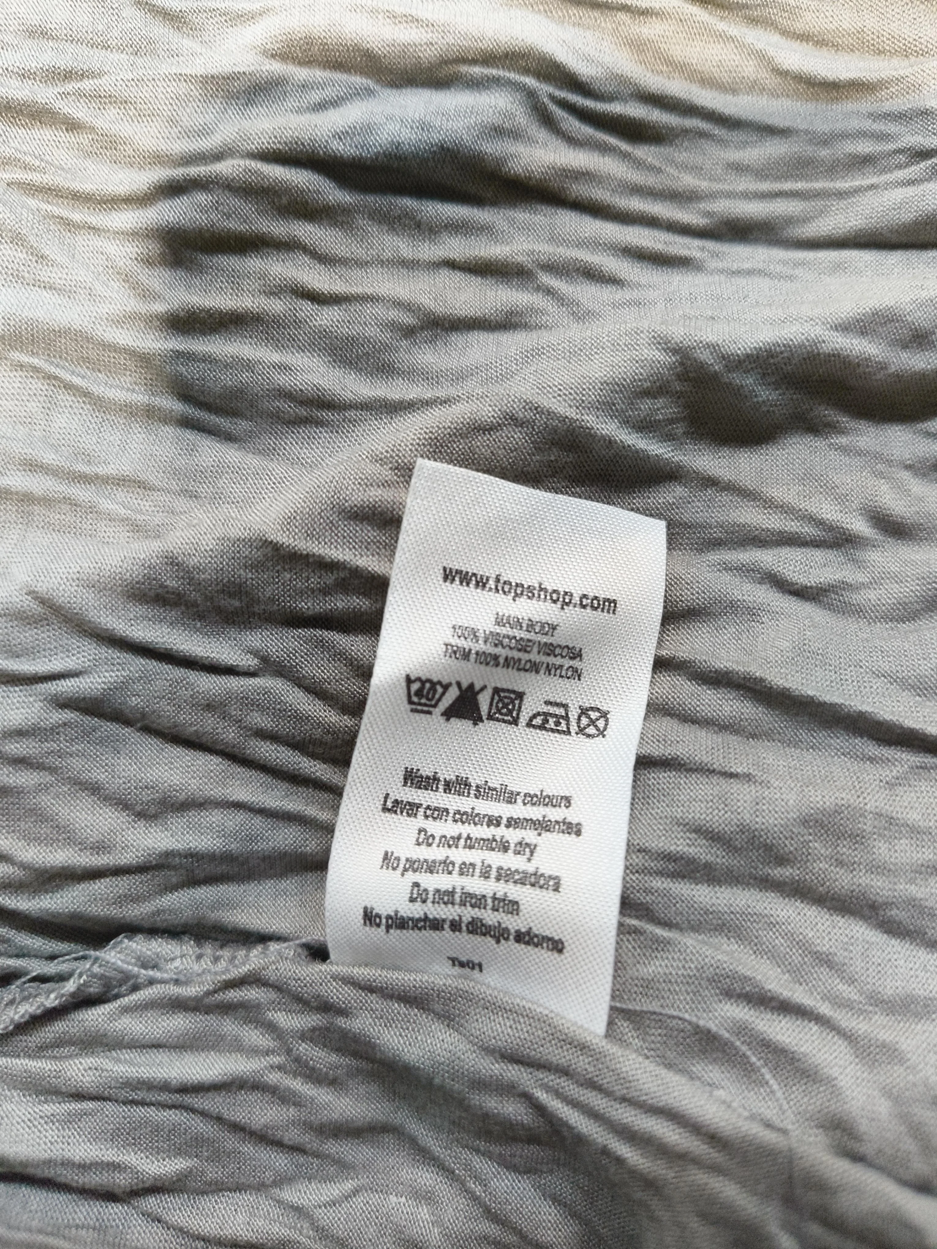 Topshop Women's Top UK 14 Grey Viscose with Nylon Sleeveless Round Neck Basic - Image 6