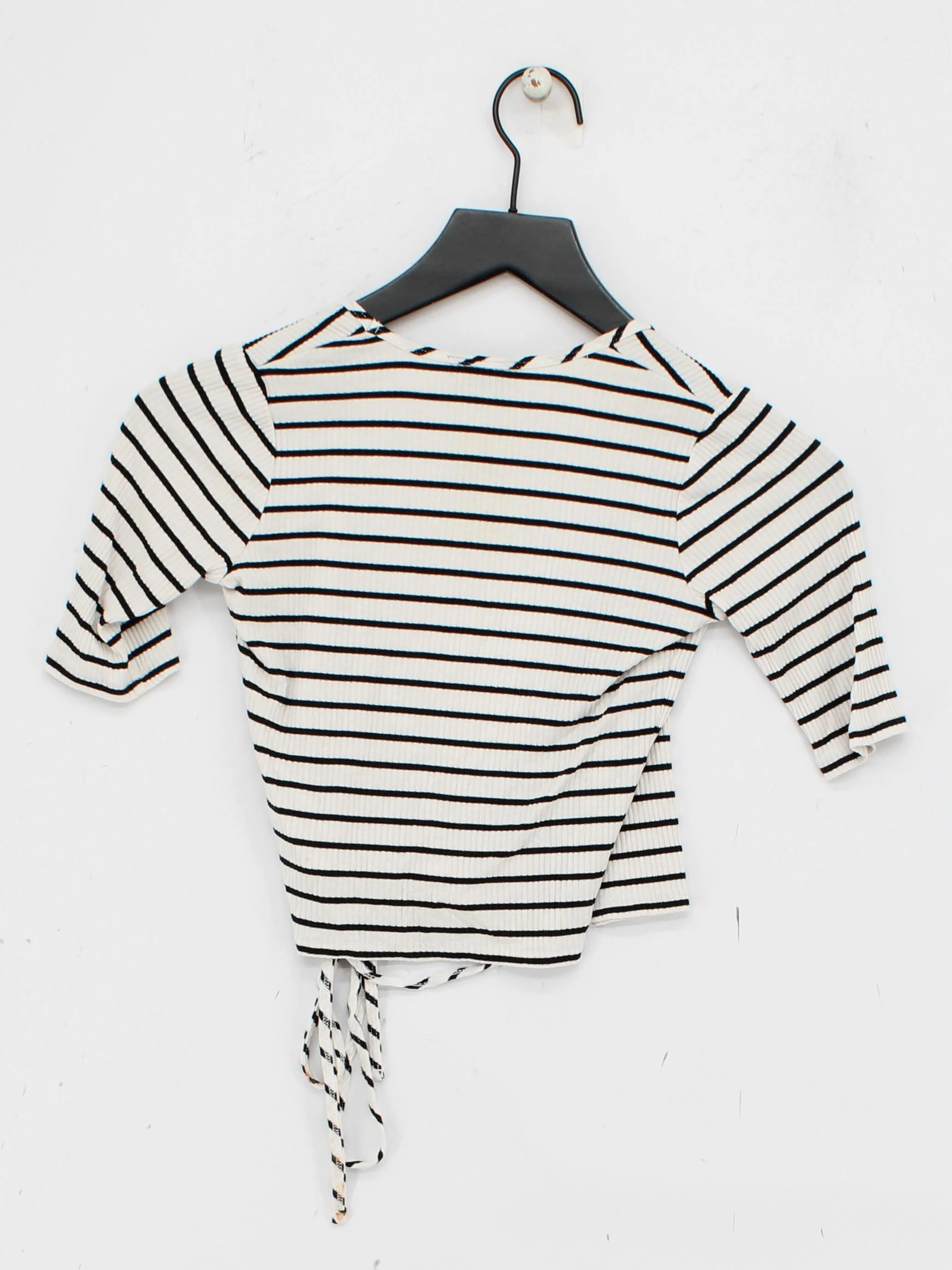 Topshop Women's Top UK 4 White Viscose with Elastane Cropped - Image 2