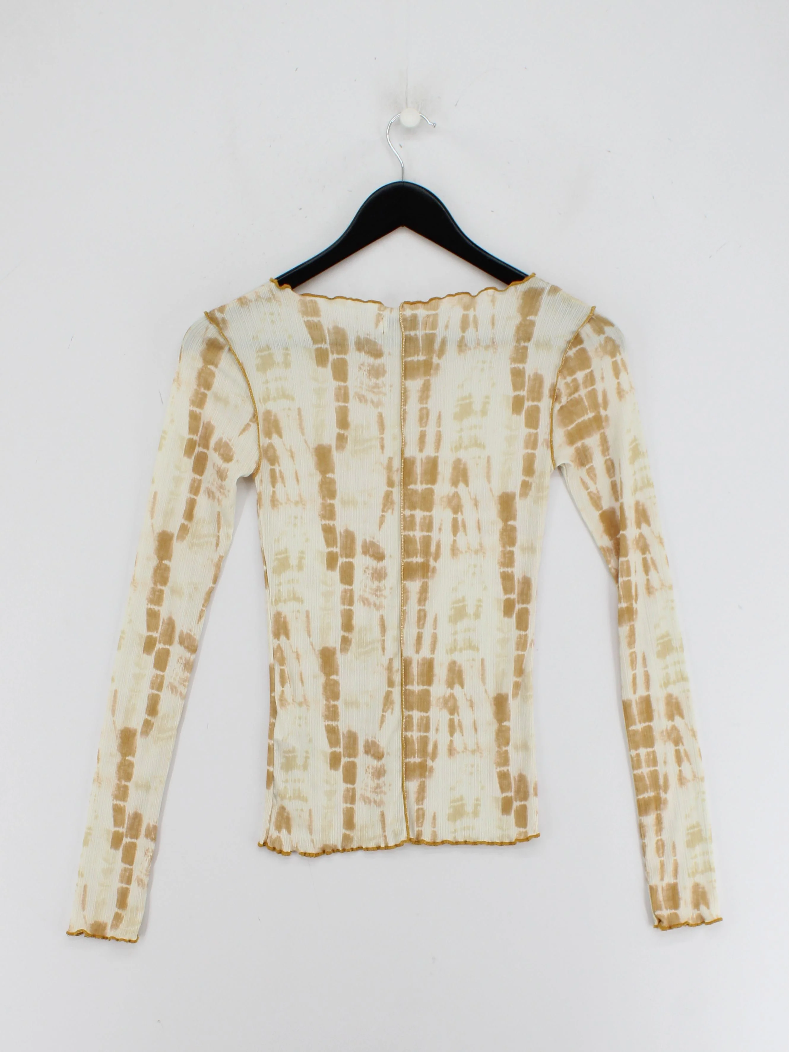 Topshop Women's Top UK 6 Cream Polyester with Elastane Basic - Image 2