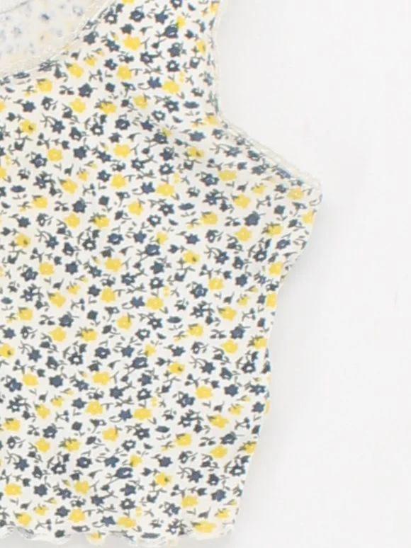 Topshop Women's Top UK 8 Multi Cotton with Elastane, Polyamide Cropped - Image 4