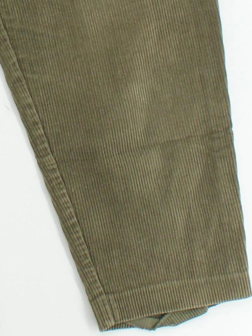 Topshop Women's Trousers UK 10 Green 100% Cotton Wide-Leg Cropped - Image 4