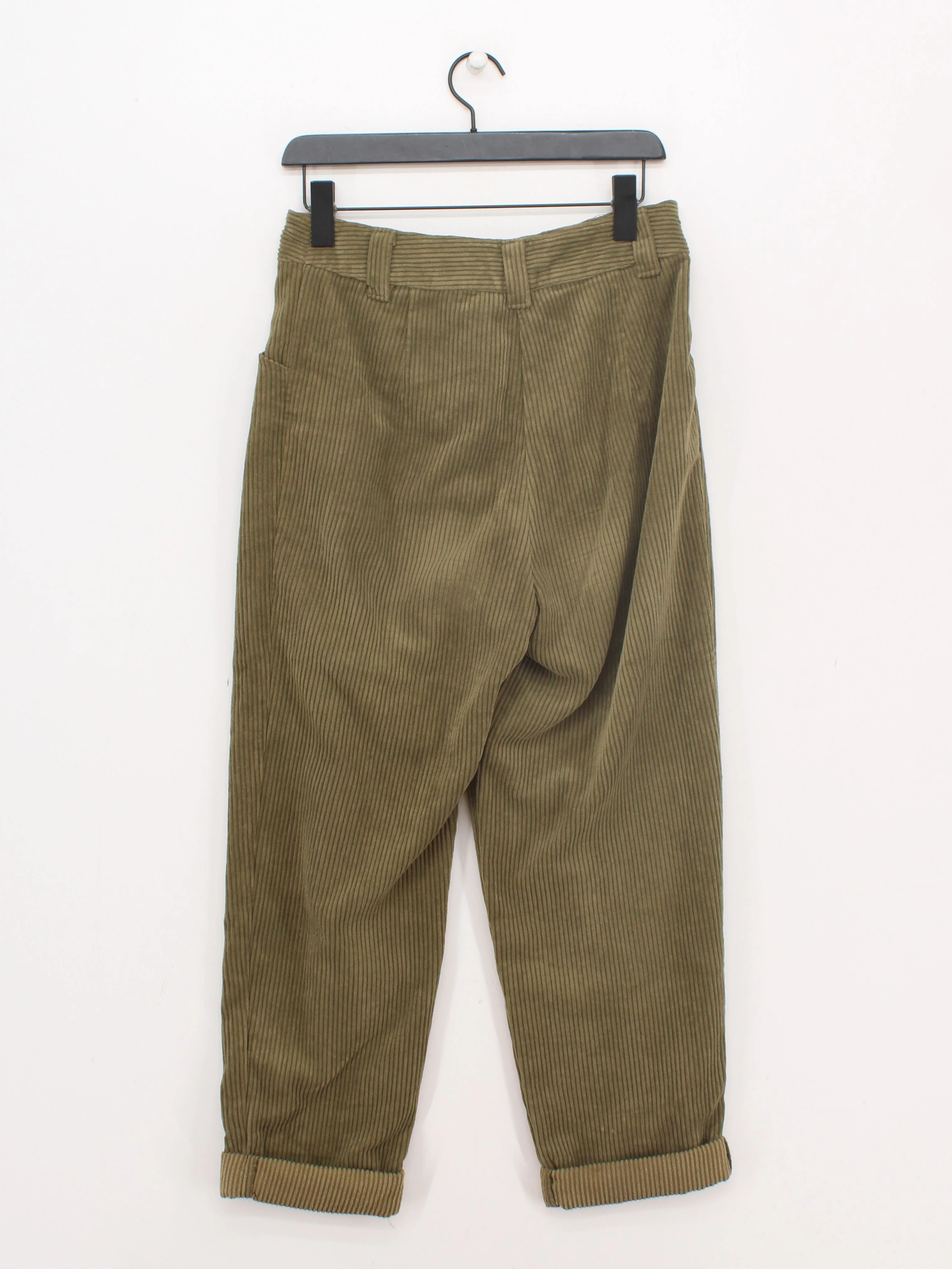 Topshop Women's Trousers UK 10 Green Polyester with Nylon Tapered Chino - Image 2