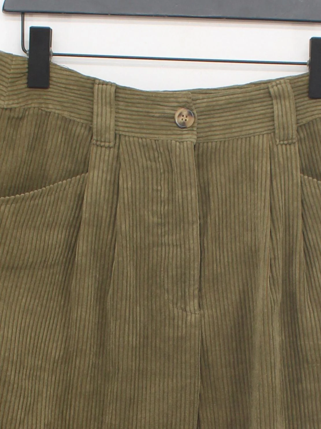 Topshop Women's Trousers UK 10 Green Polyester with Nylon Tapered Chino - Image 3