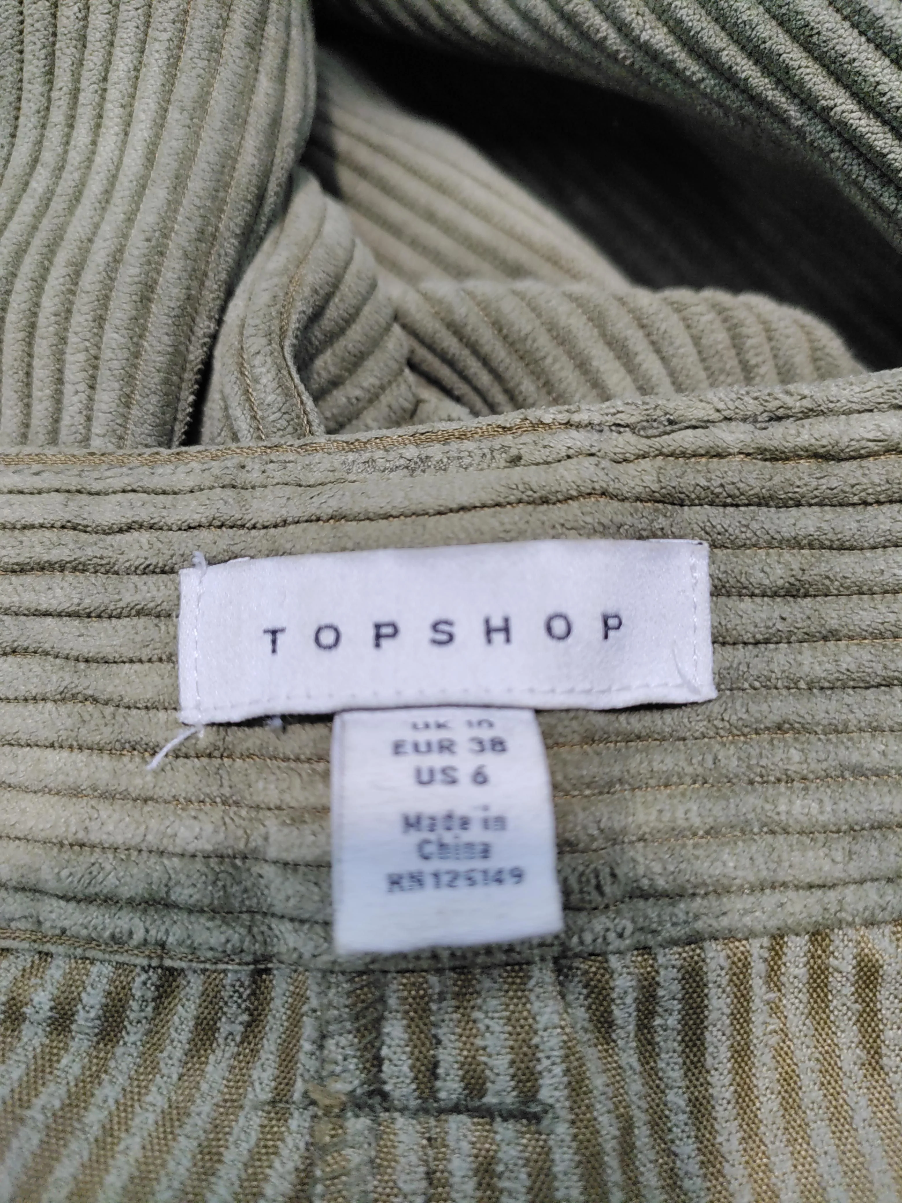 Topshop Women's Trousers UK 10 Green Polyester with Nylon Tapered Chino - Image 5