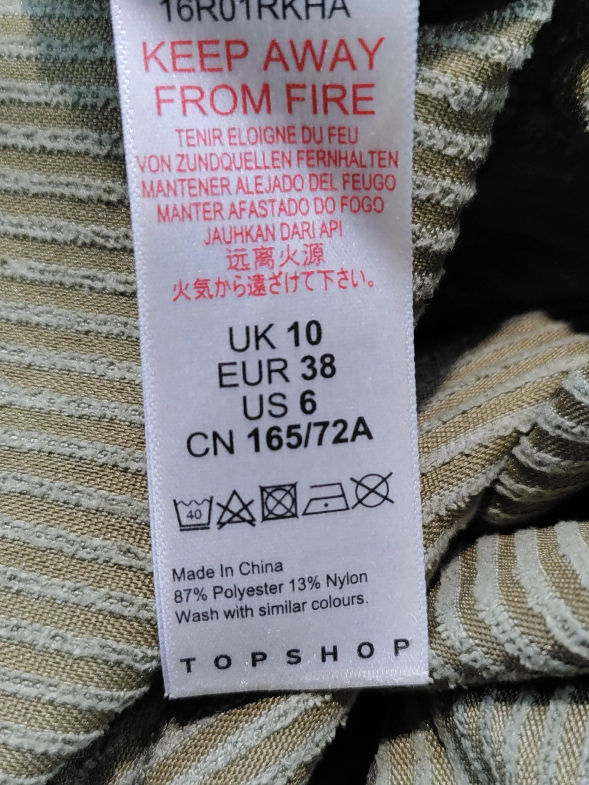 Topshop Women's Trousers UK 10 Green Polyester with Nylon Tapered Chino - Image 6