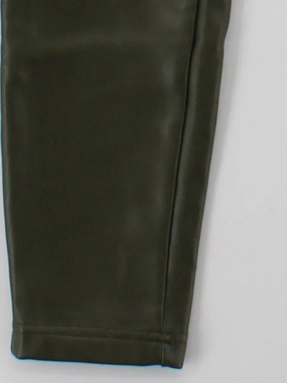 Topshop Women's Trousers UK 6 Green Faux Leather - Image 4