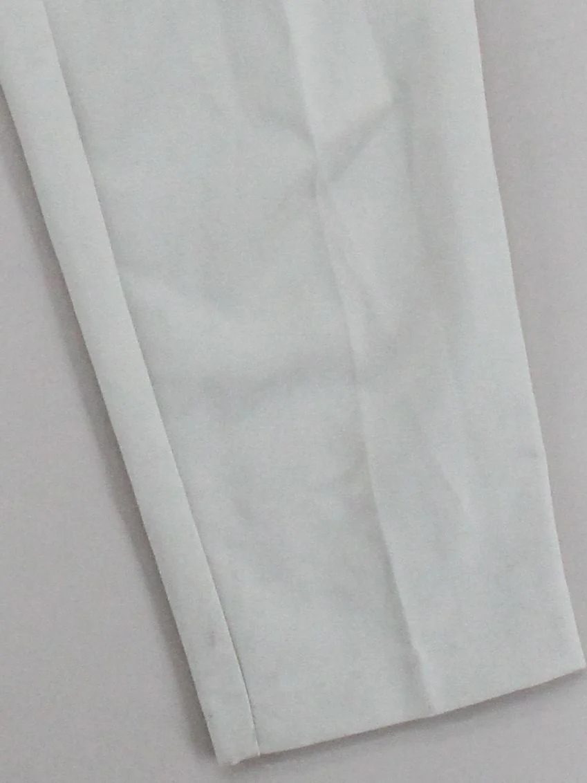 Topshop Women's Trousers UK 8 Cream Polyester with Viscose, Elastane Cropped - Image 4