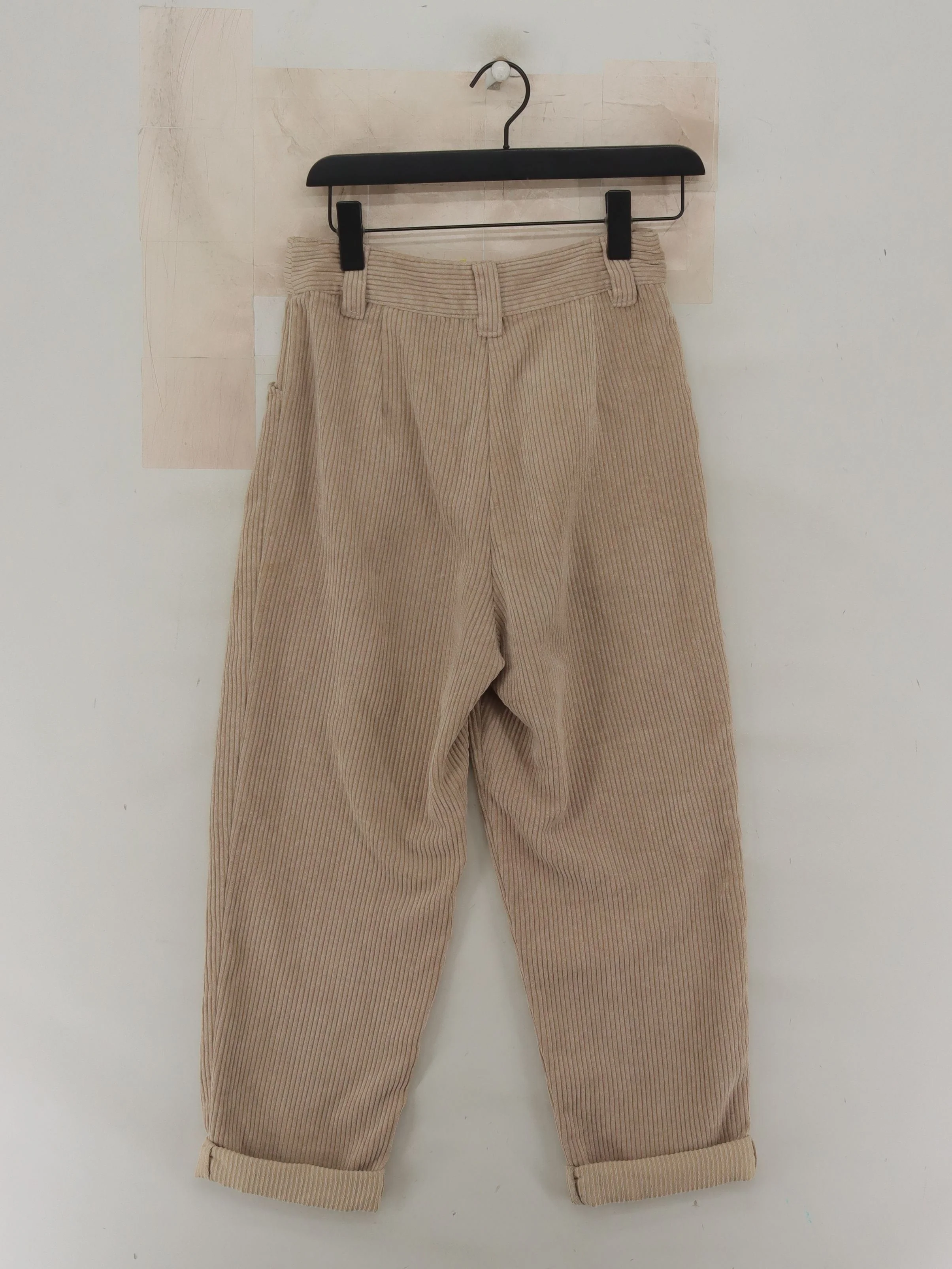 Topshop Women's Trousers UK 8 Tan Polyester with Nylon Tapered Chino - Image 2