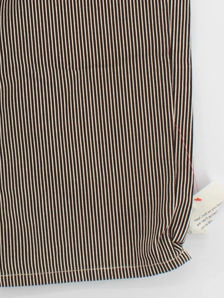 Topshop Women's Trousers W 32 in Brown Striped 100% Cotton Wide-Leg Chino - Image 4