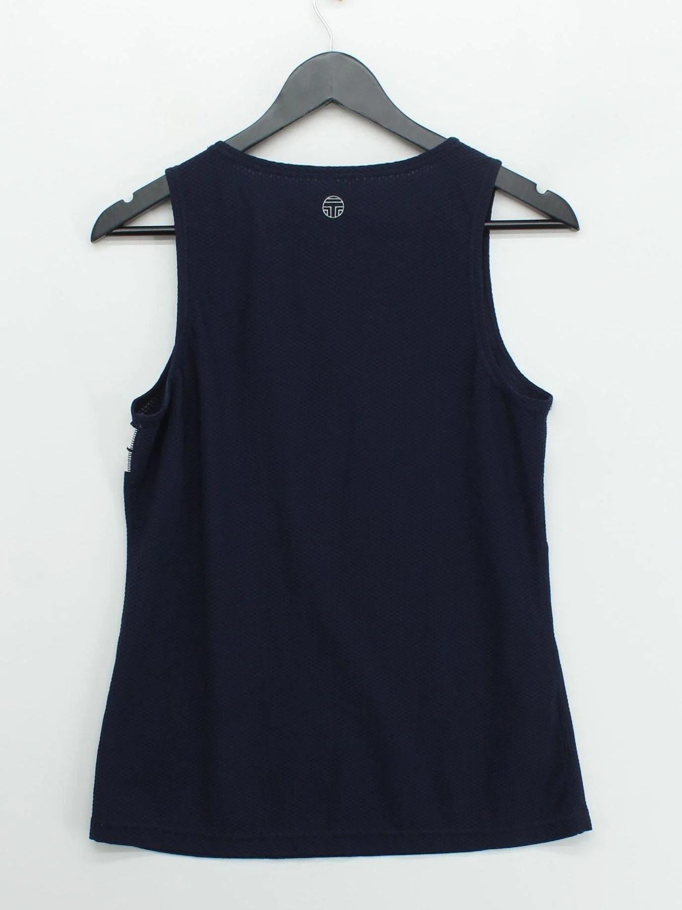 Tory Burch Men's T-Shirt M Blue Striped 100% Other Sleeveless Round Neck Basic - Image 2