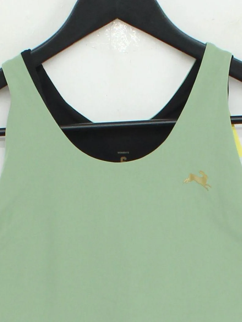 Tracksmith Women's T-Shirt S Green Nylon with Elastane Sleeveless Basic - Image 3
