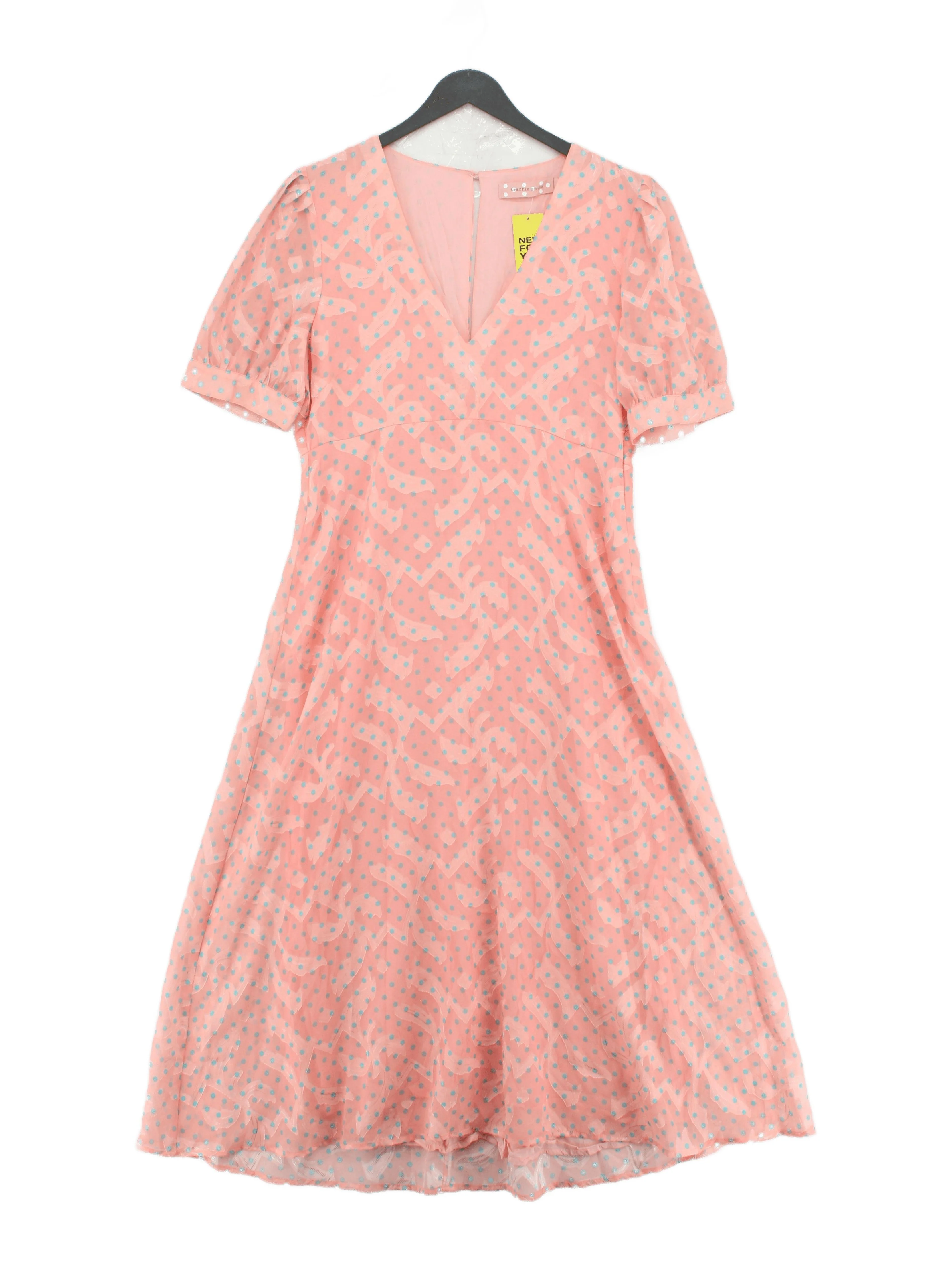 Traffic People Shirt Midi Dress M in Pink