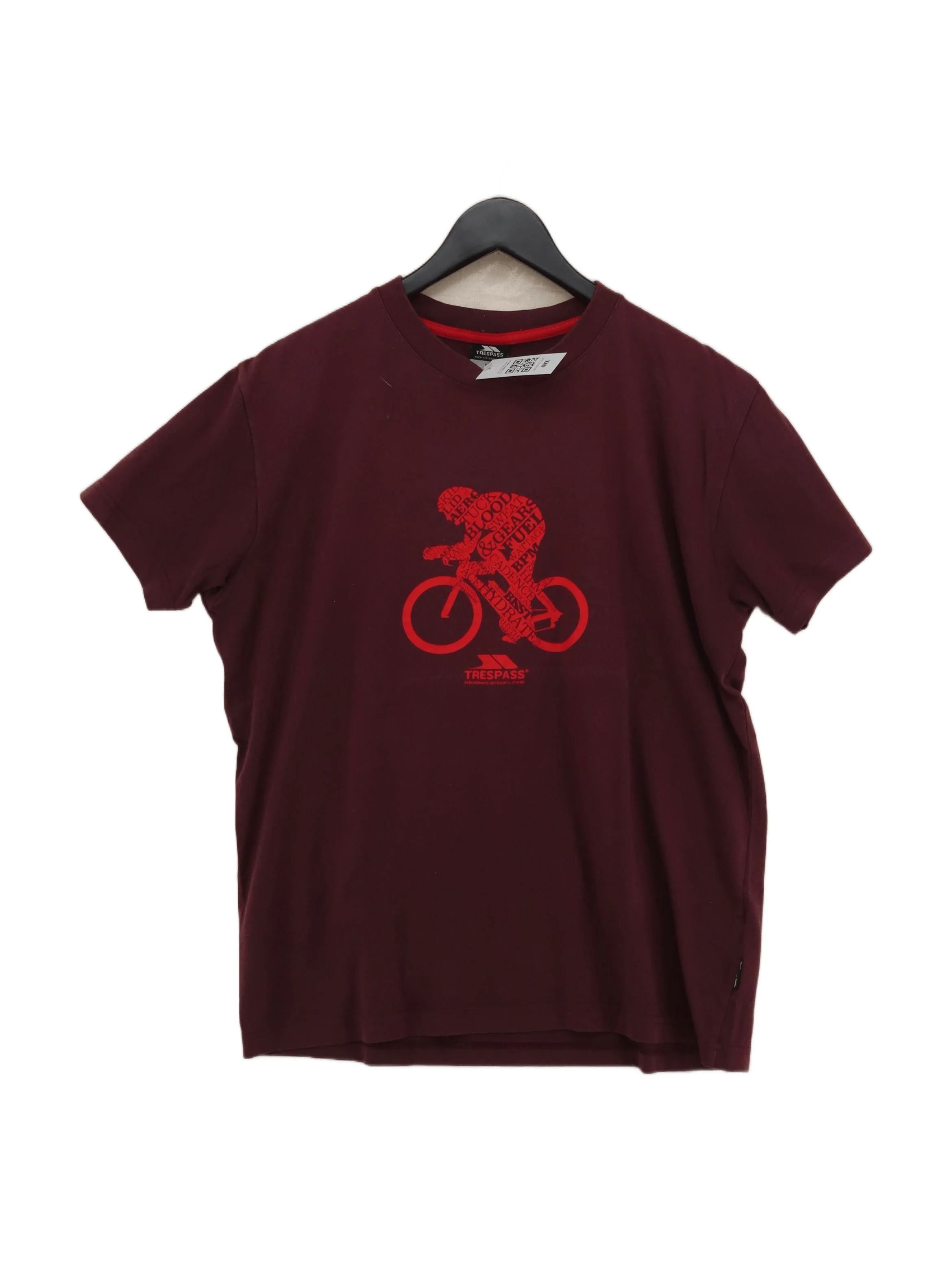 Trespass Men's T-Shirt M Red Graphic 100% Other Basic