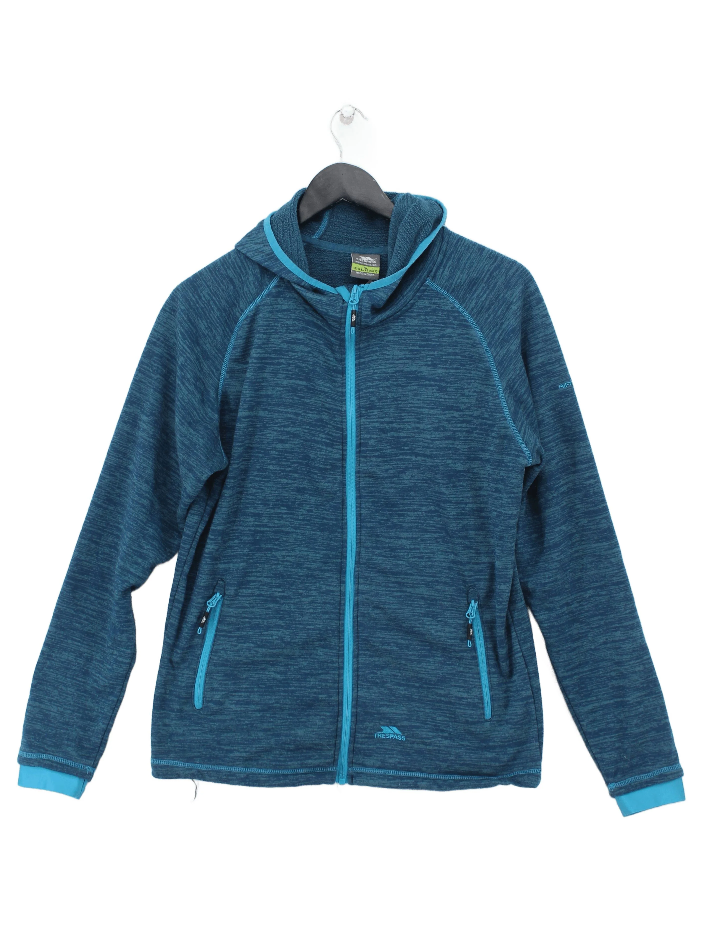 Trespass Women's Hoodie L Blue 100% Polyester Pullover