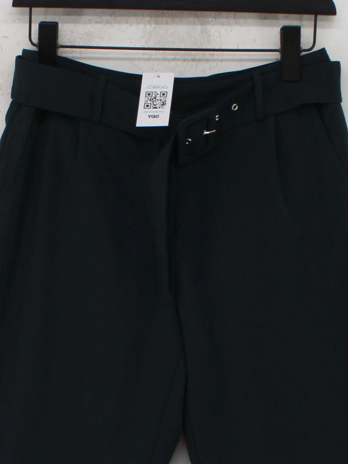Two Sisters Women's Trousers UK 10 Green Polyester with Spandex Tapered Chino - Image 3